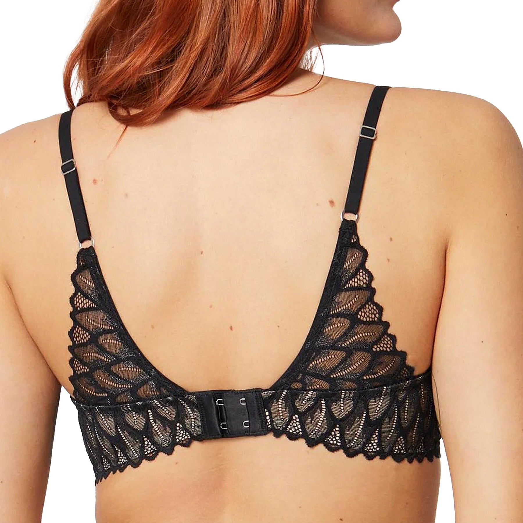 Montelle Lacy Keyhole Bra 9308 Black Back