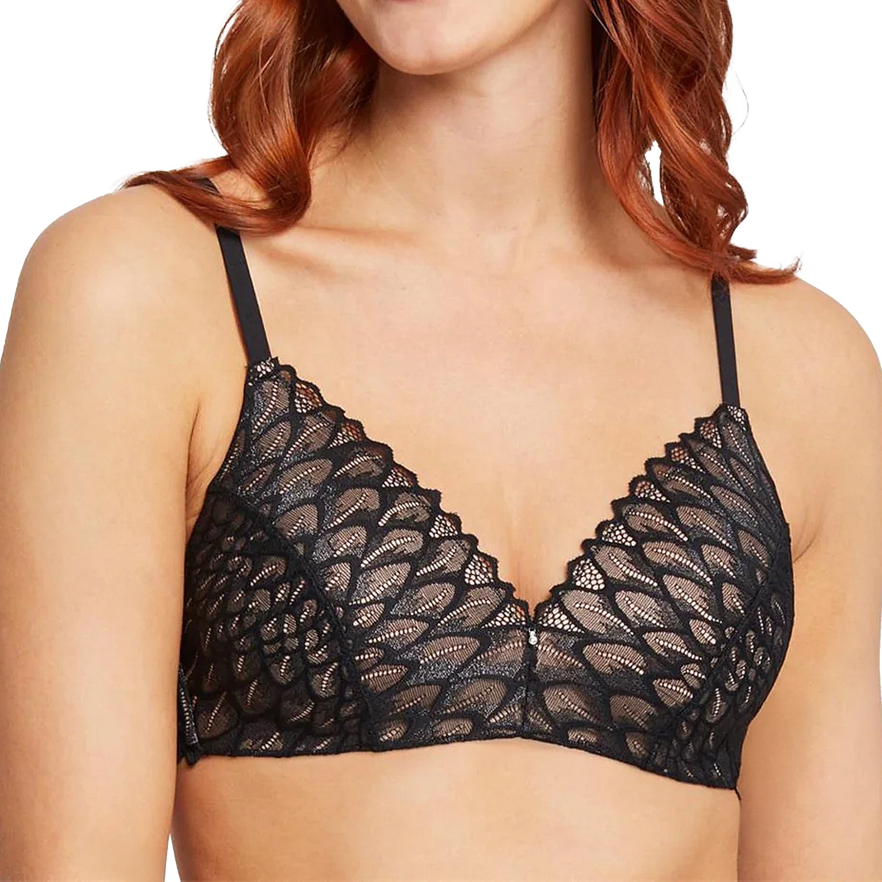Montelle Lacy WireFree Bra 9303 Black Front