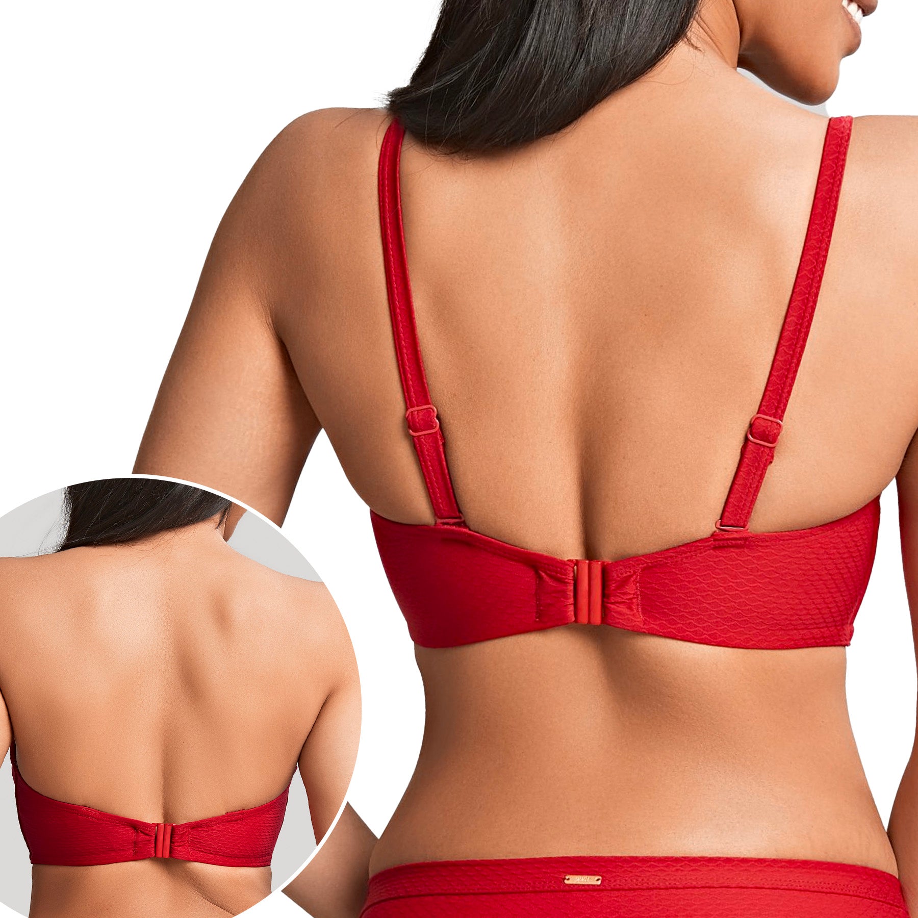 Panache Marianna Bandeau Bikini Top SW1593 Crimson Back