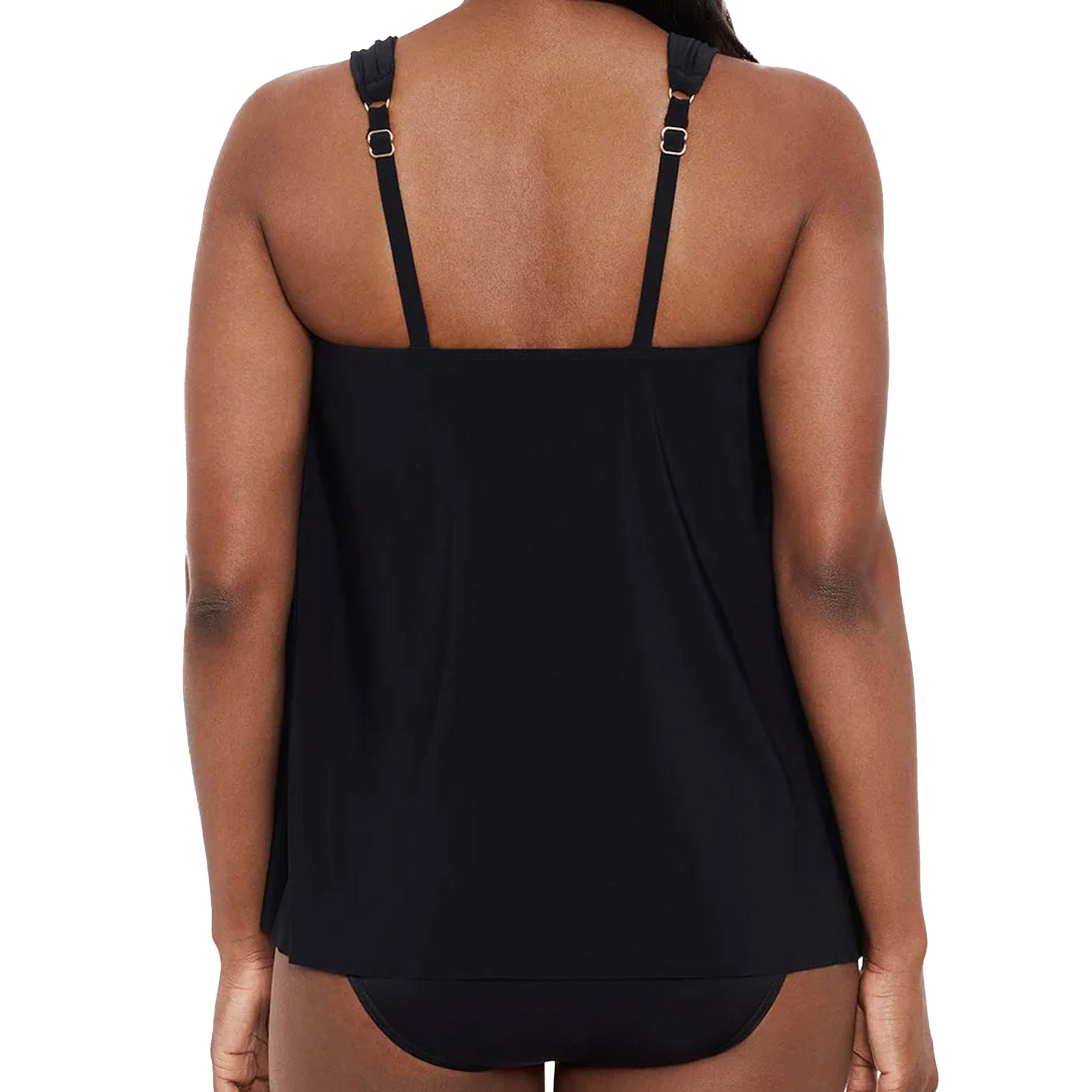 Miraclesuit Dazzle Tankini Top 6516626 Black Back