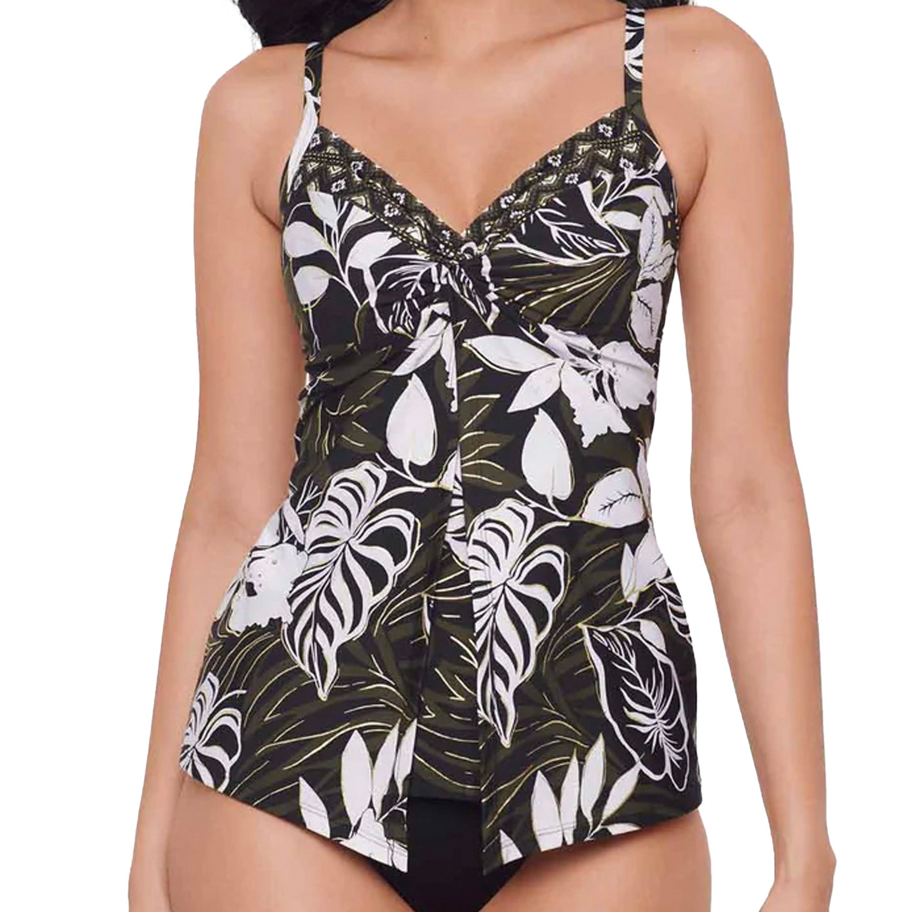Miraclesuit Love Knot Tankini Top 6566247DD Elle Dorado Front