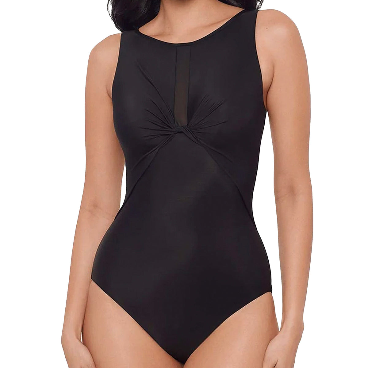 Miraclesuit Network News Evoke One-Piece Swimsuit 6566090 Black Front