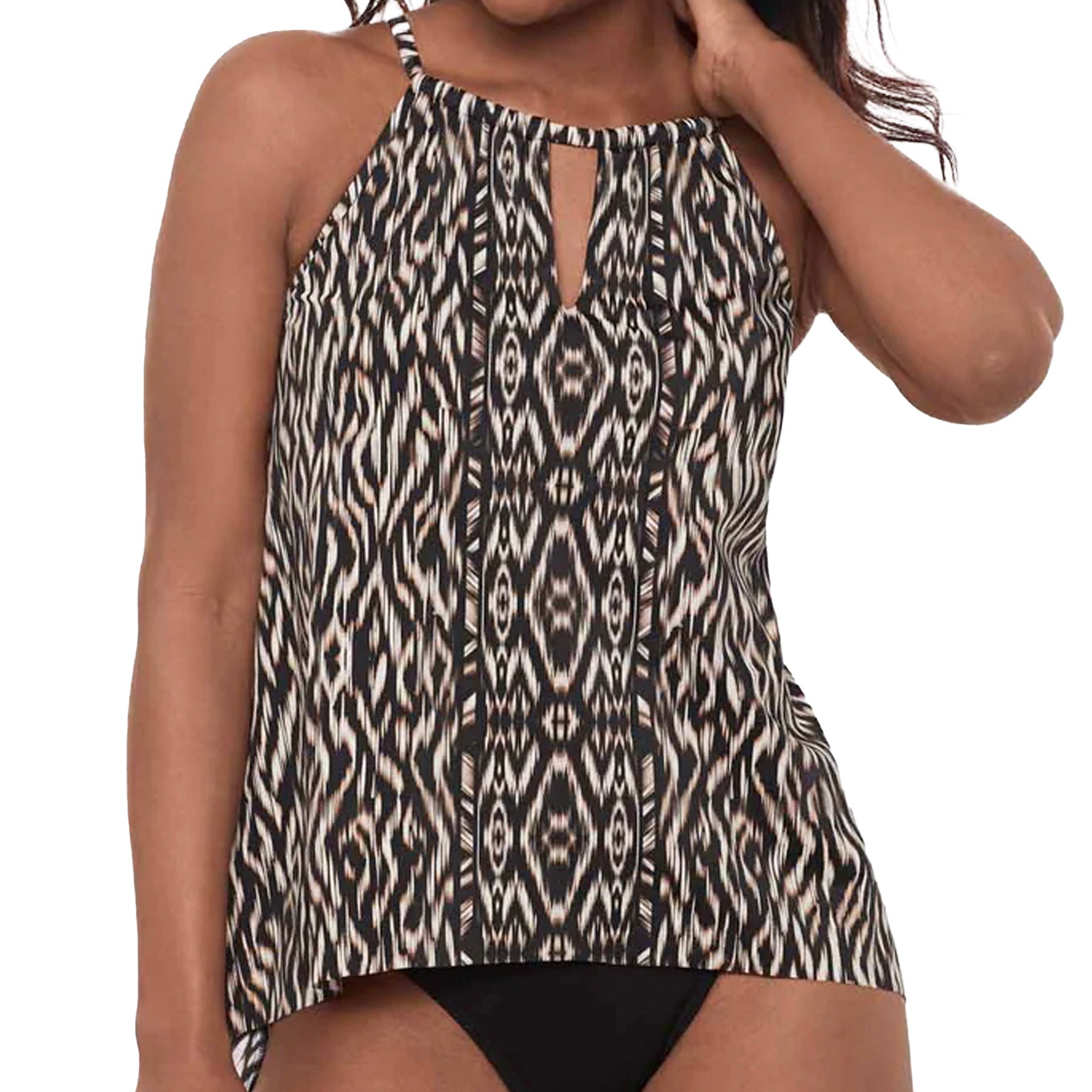 Miraclesuit Peephole Tankini Top 6566360 Topkapi Front