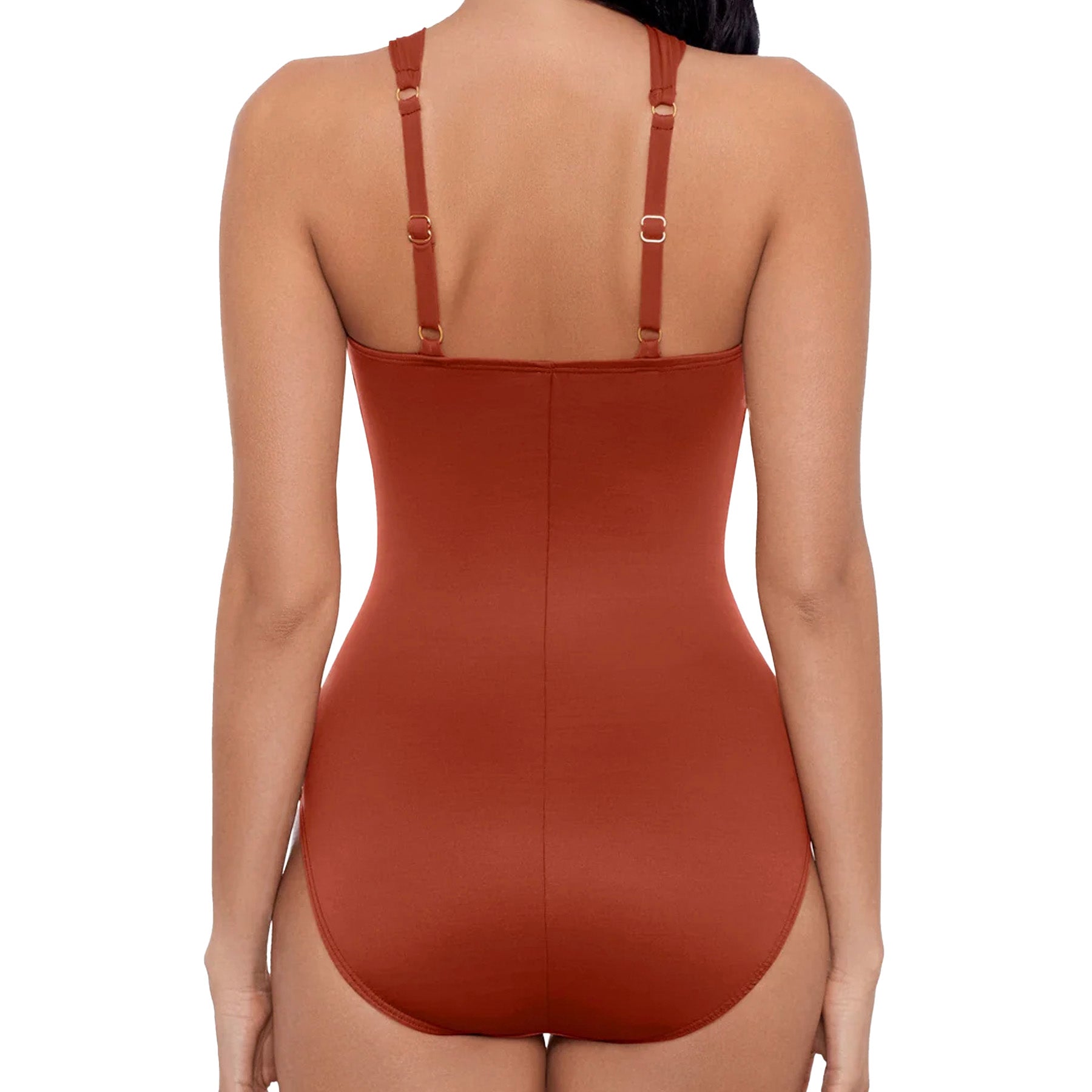 Miraclesuit Rock Solid Europa Underwire One‑Piece Bathing Suit 6537021 Spice Back