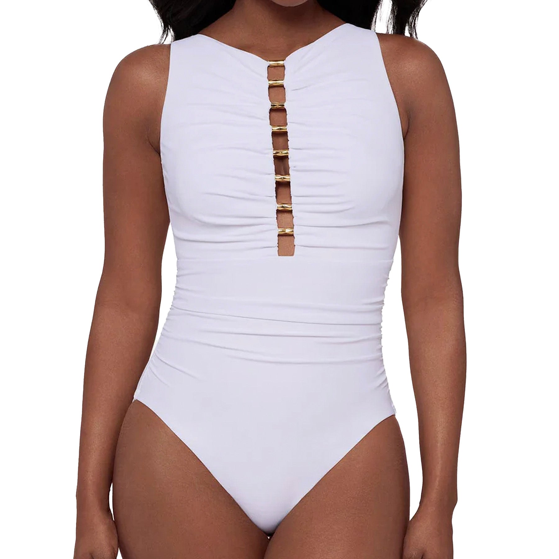 Miraclesuit Swizzle One-Piece Swimsuit 6566397 White Front