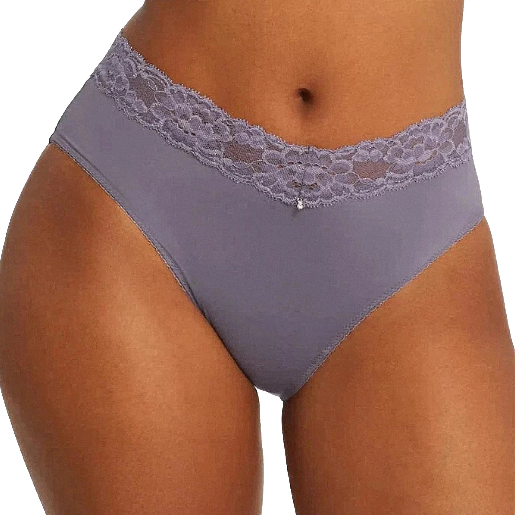 Montelle Essential High-Cut Brief 9004 Purple Cloud Front
