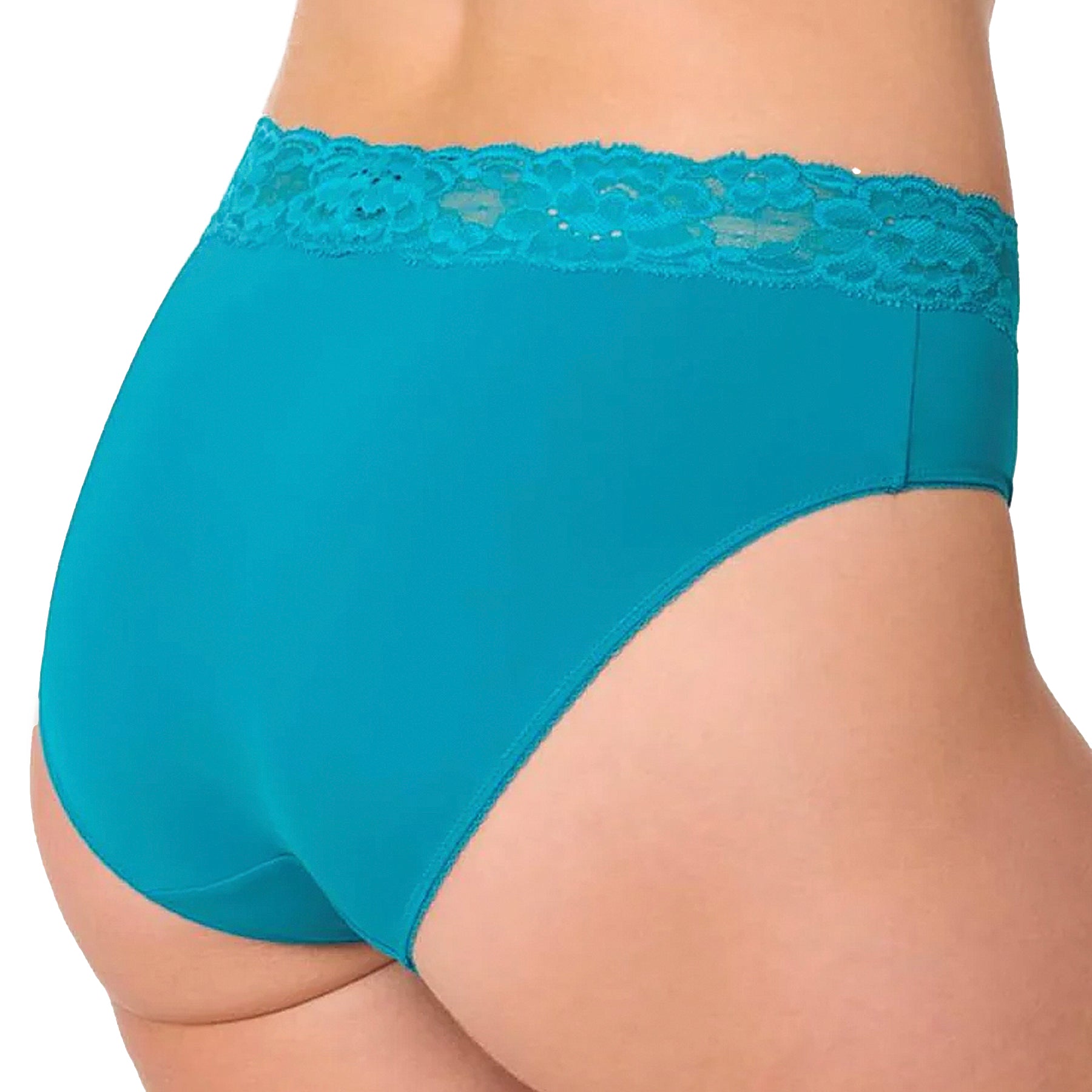 Montelle Essentials High-Cut Brief 9004 Turquoise Back