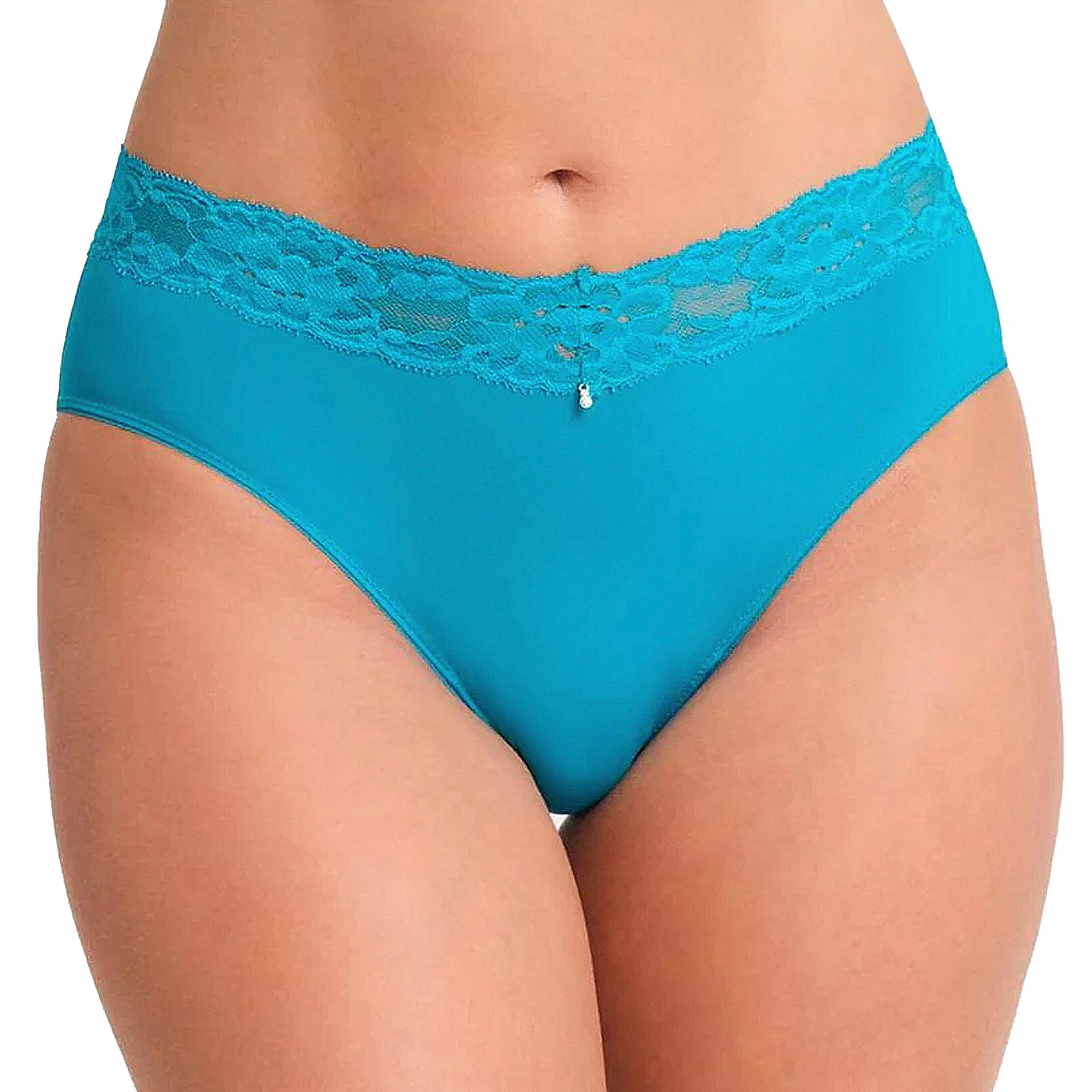 Montelle Essentials High-Cut Brief 9004 Turquoise Front