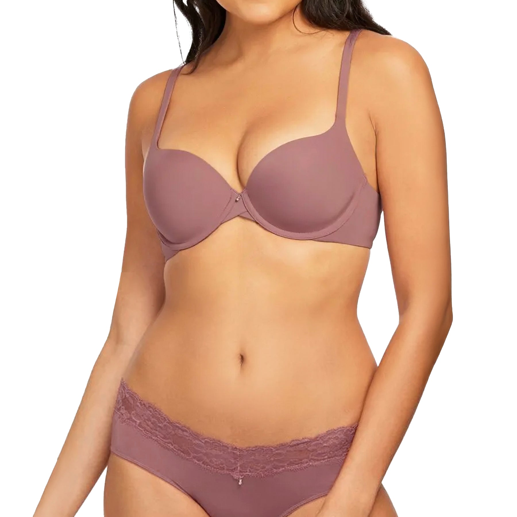 Montelle Pure Demi Cup T-Shirt Bra 9310 Mauve Mist Set