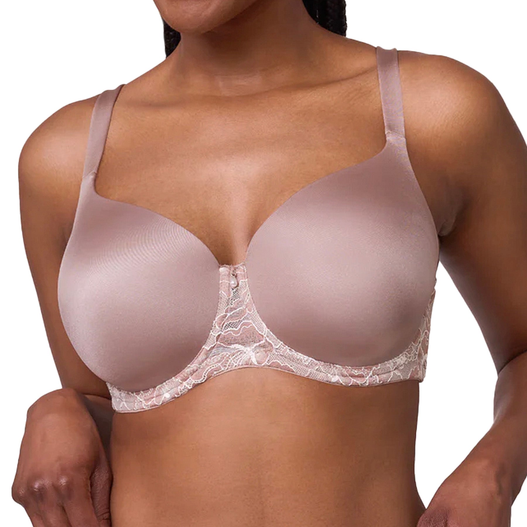 Montelle Pure Plus Full Cup T-Shirt Bra 9320 Moonshell Chantilly Front