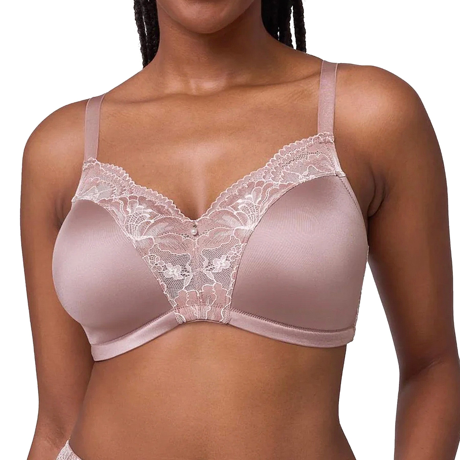 Montelle Wire-Free Dream Bra 9326 Moonshell Chantilly Front