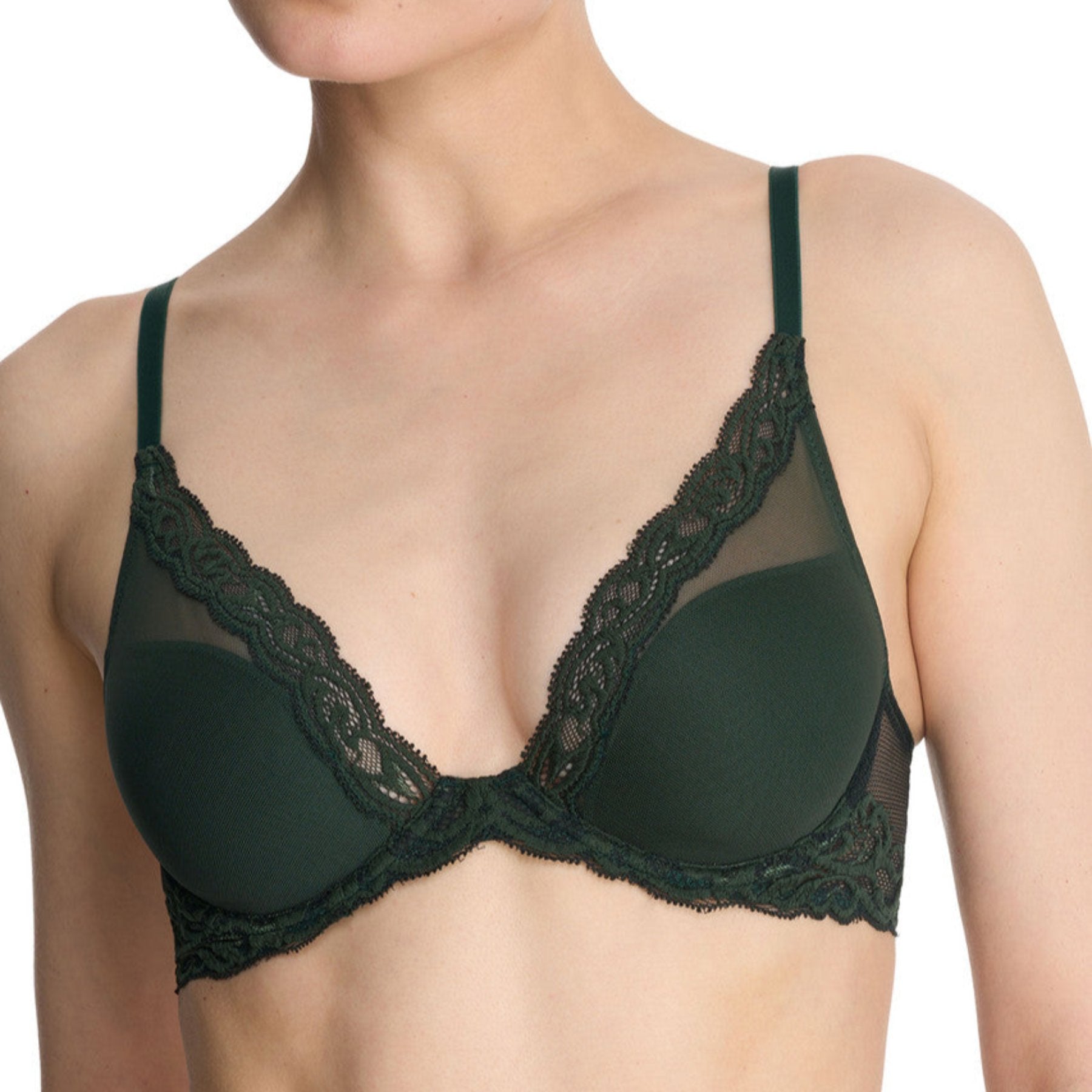 Natori Feathers Contour Plunge Bra 730023 - Dark Forest