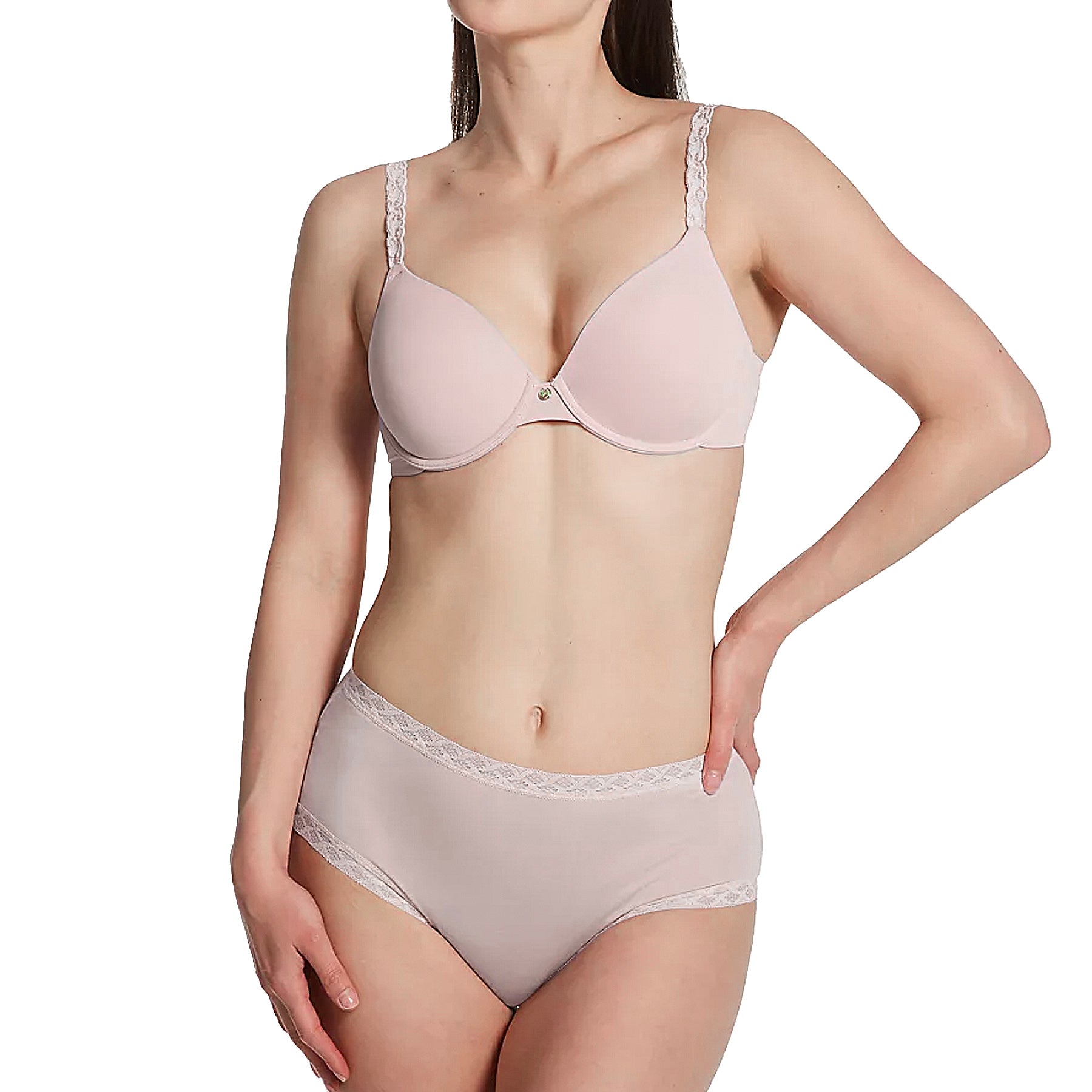 Natori Bliss Cotton Full Brief Panty 755058 Blushing Pink Set