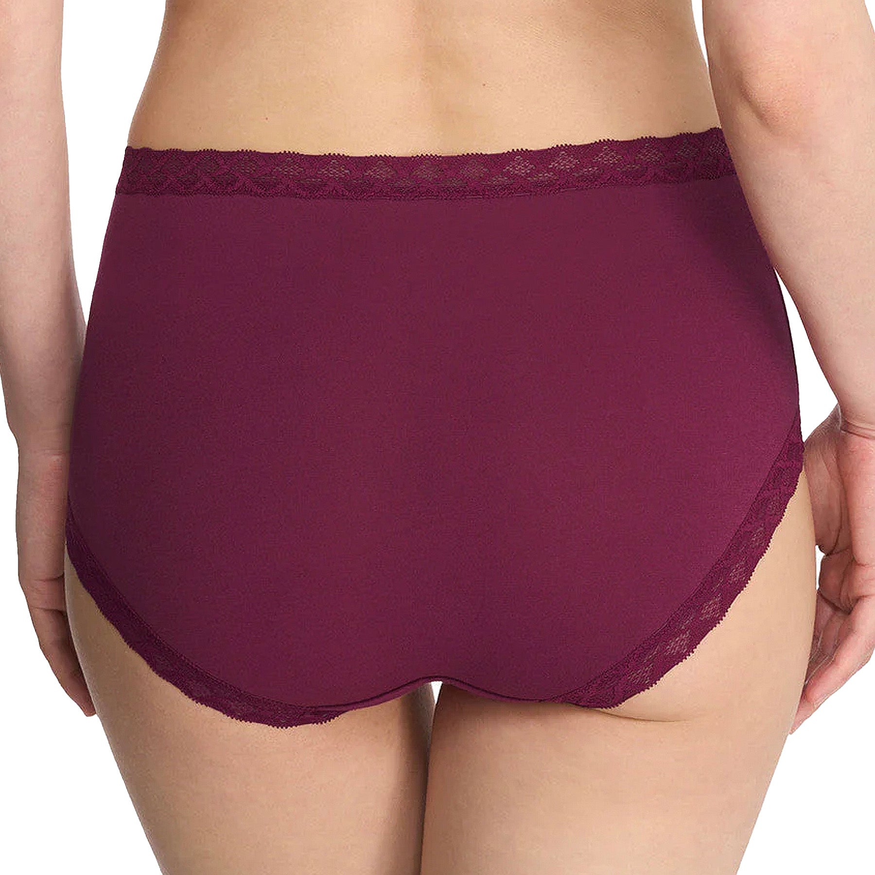 Natori Bliss Cotton Full Brief Panty 755058 Dark Raspberry Back