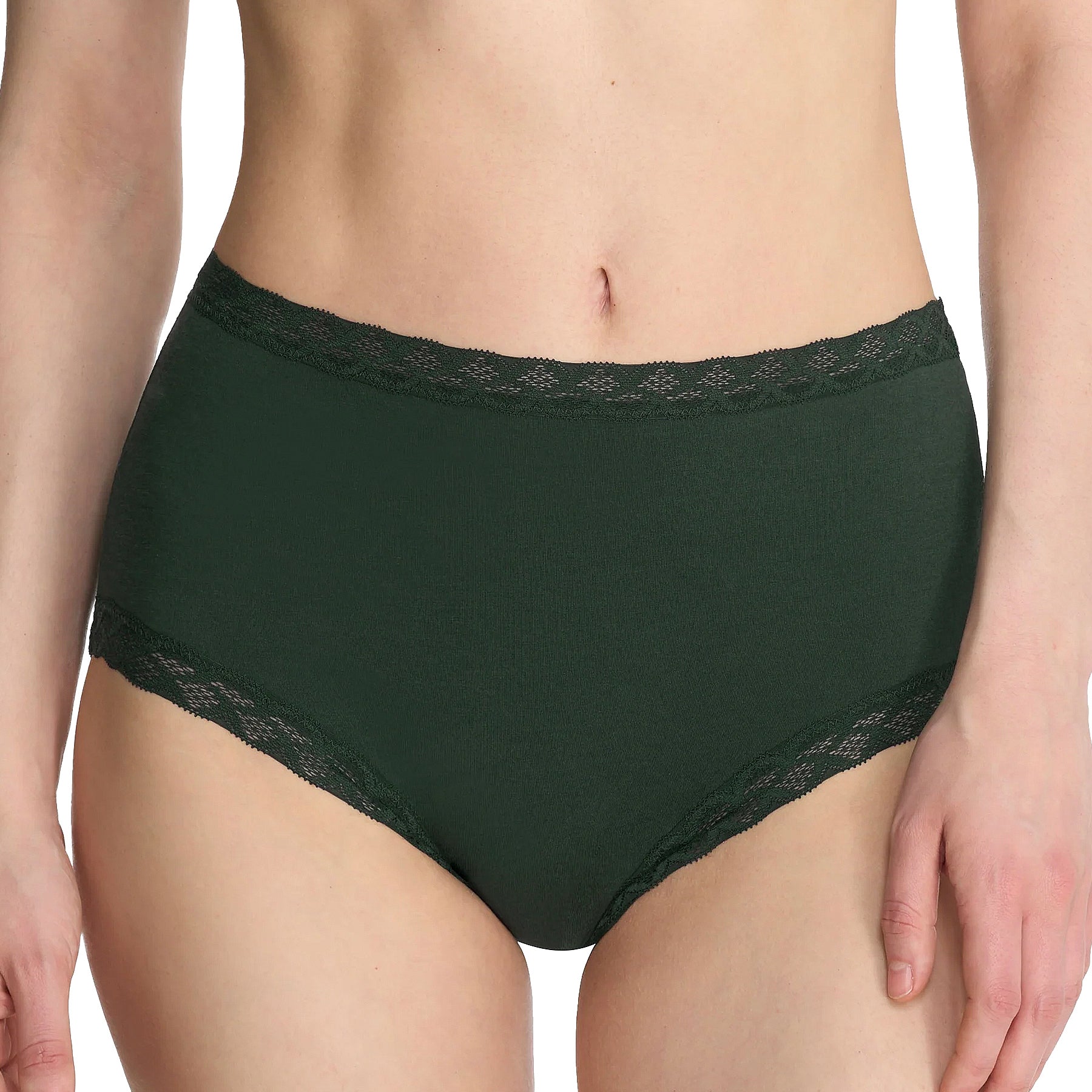 Natori Bliss Cotton Full Brief Panty 755058 Dark Forest Front