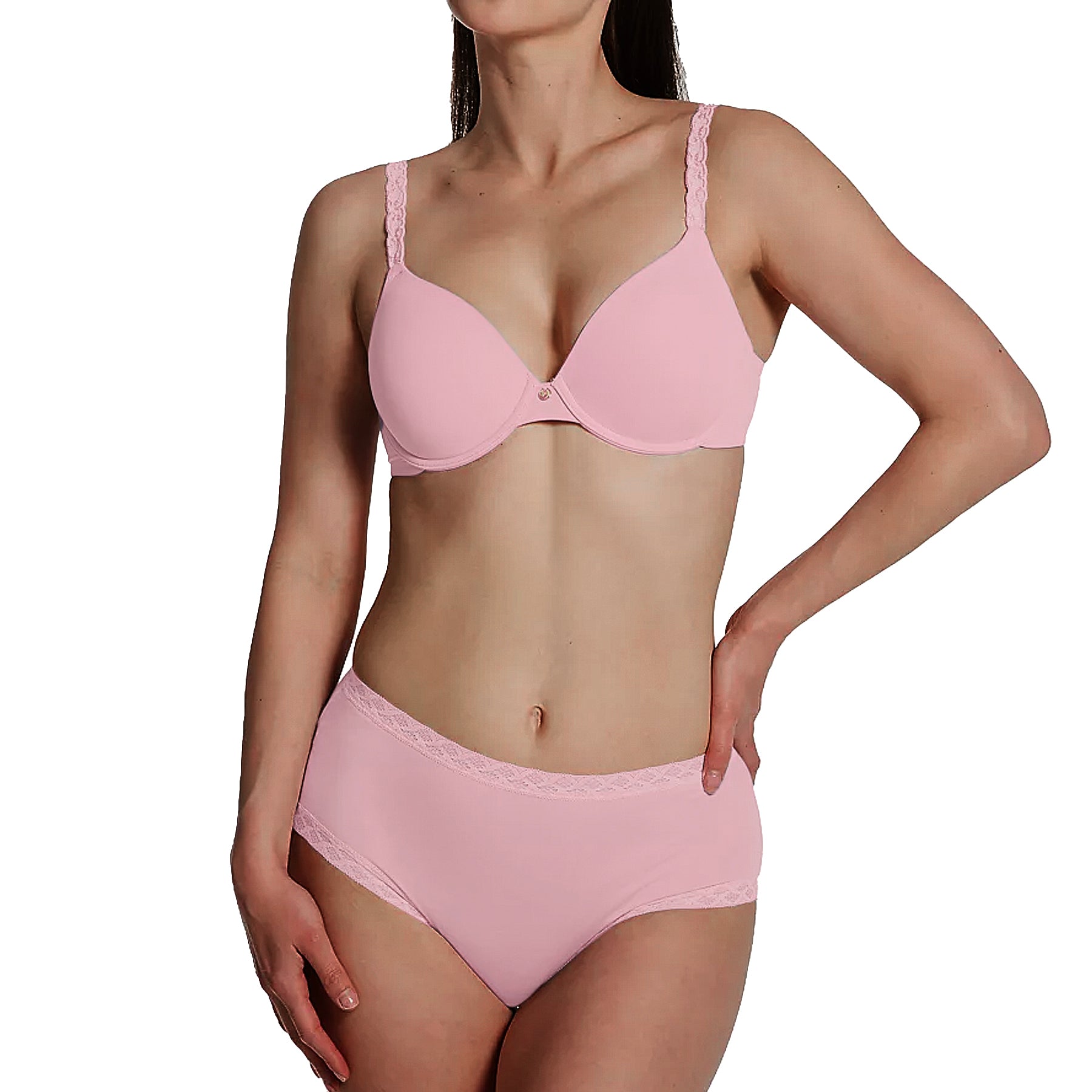 Natori Bliss Cotton Full Brief Panty 755058 Delicate Rose Set