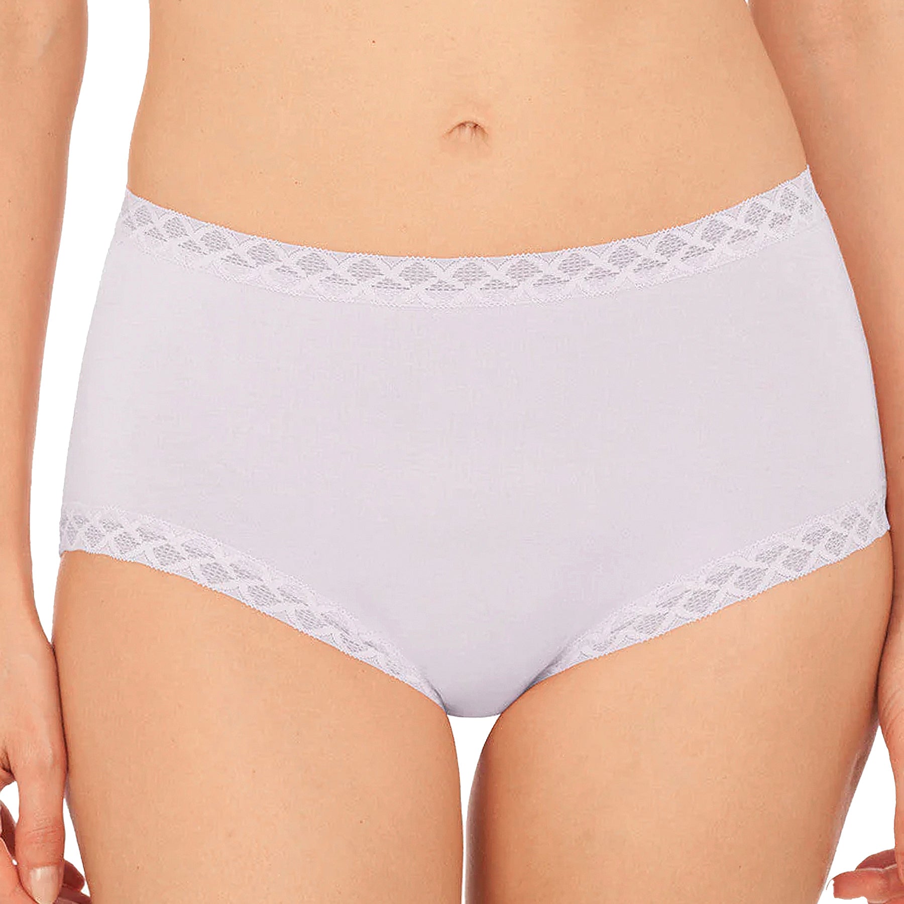 Natori Bliss Cotton Full Brief Panty 755058 Lilac Grey Front