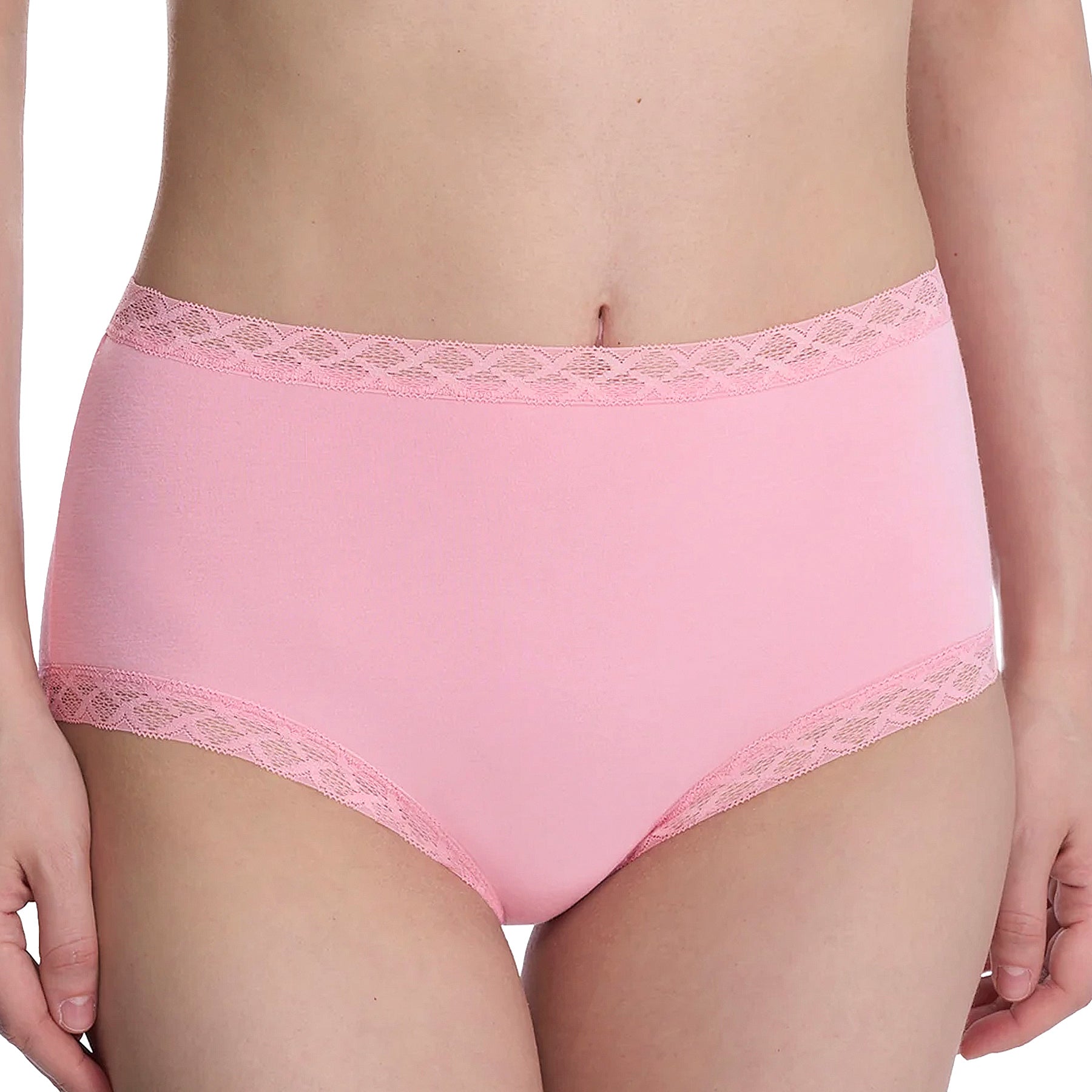 Natori Bliss Cotton Full Brief Panty 755058 Pink Nectar Front