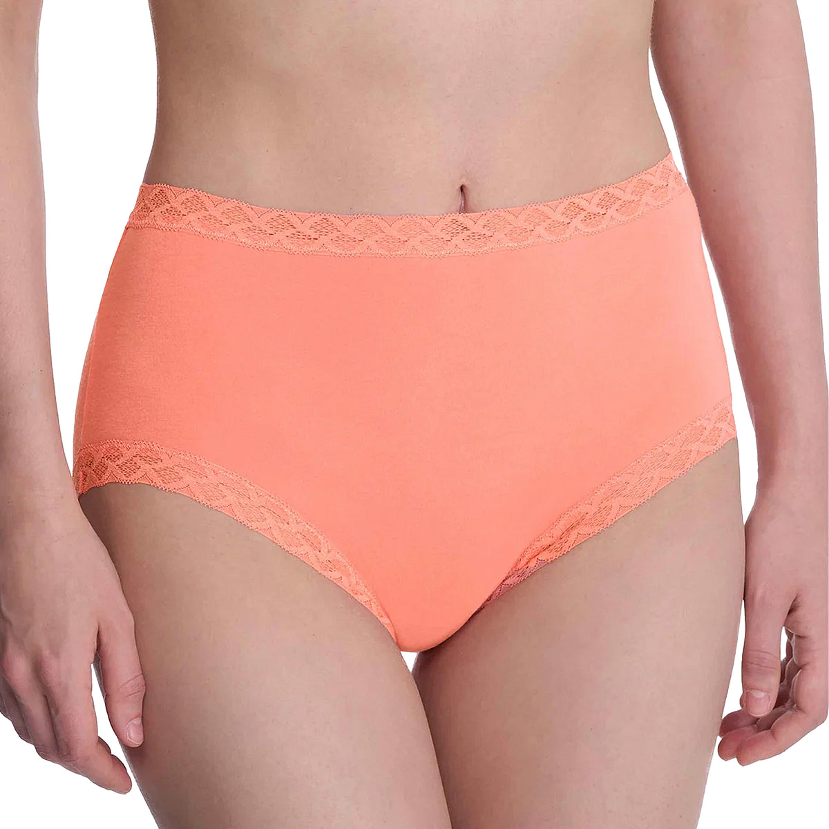 Natori Bliss Cotton Full Brief Panty 755058 Rosy Coral Front