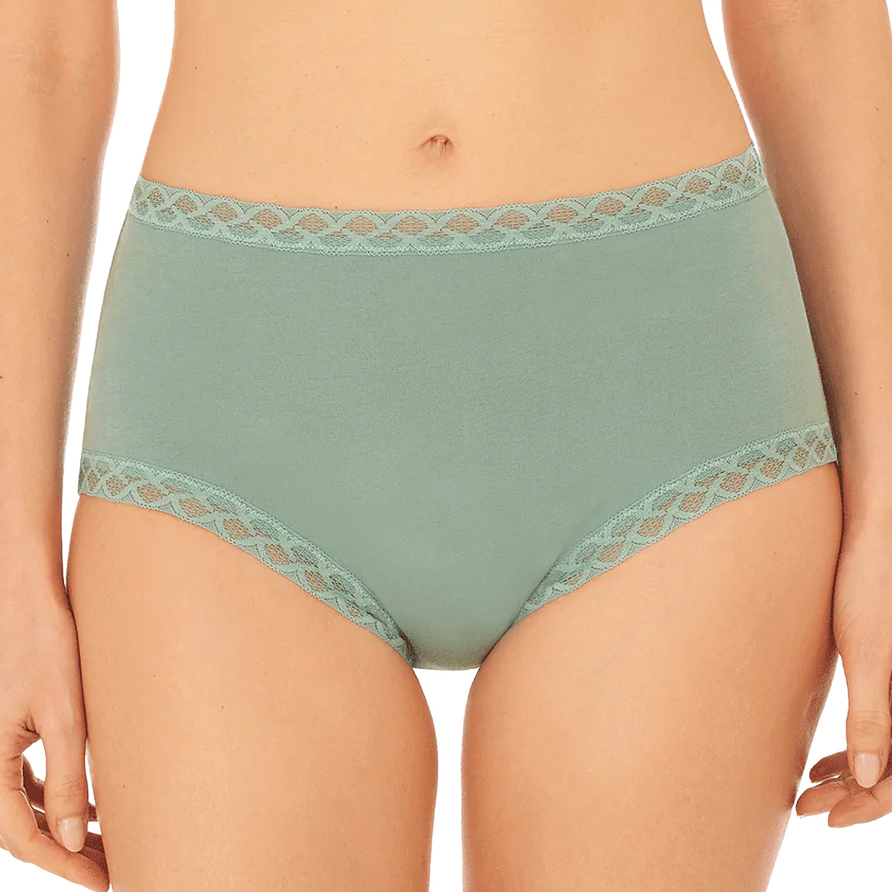 Natori Bliss Cotton Full Brief Panty 755058 Succulent Front