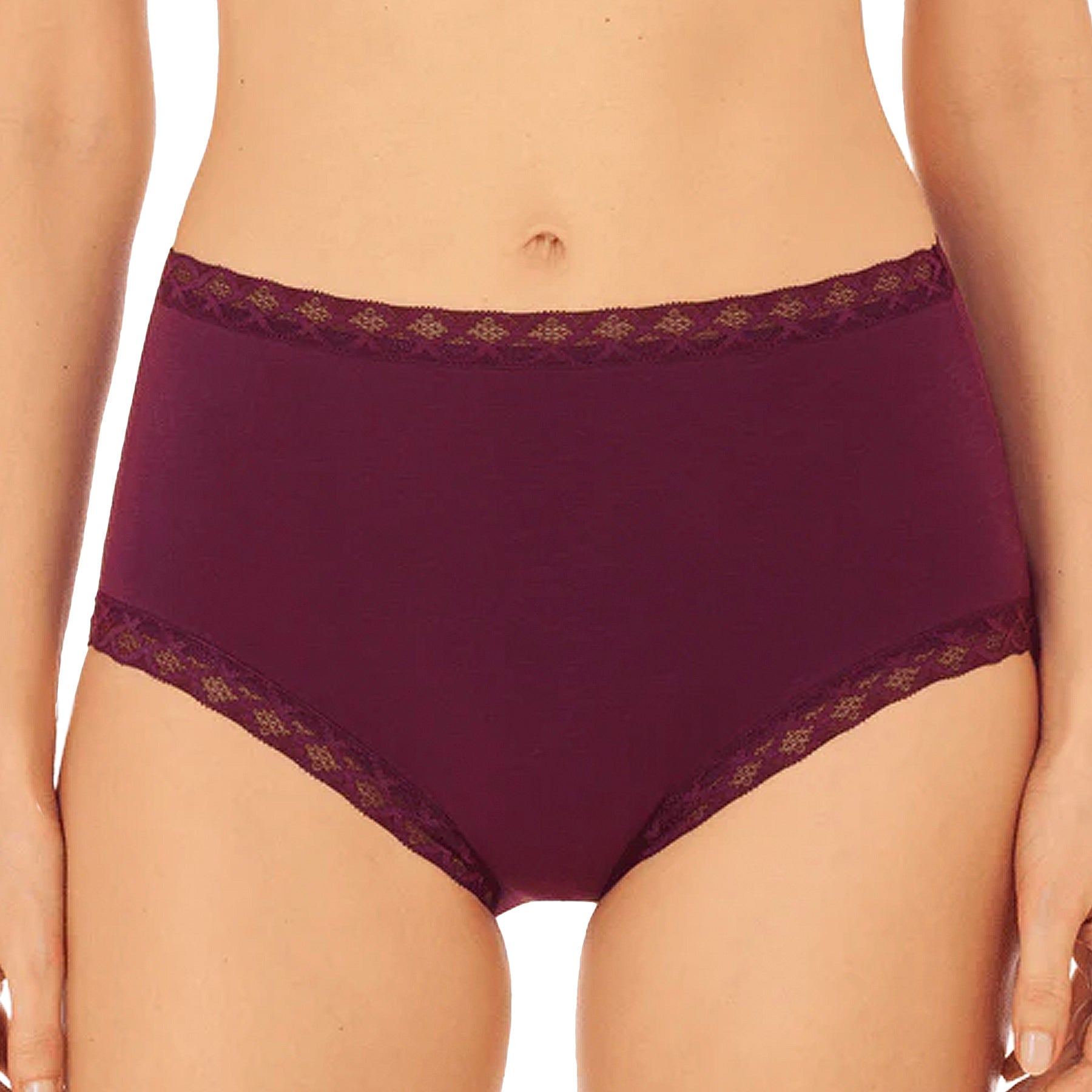 Natori Bliss Cotton Full Brief Panty 755058 Taro Front