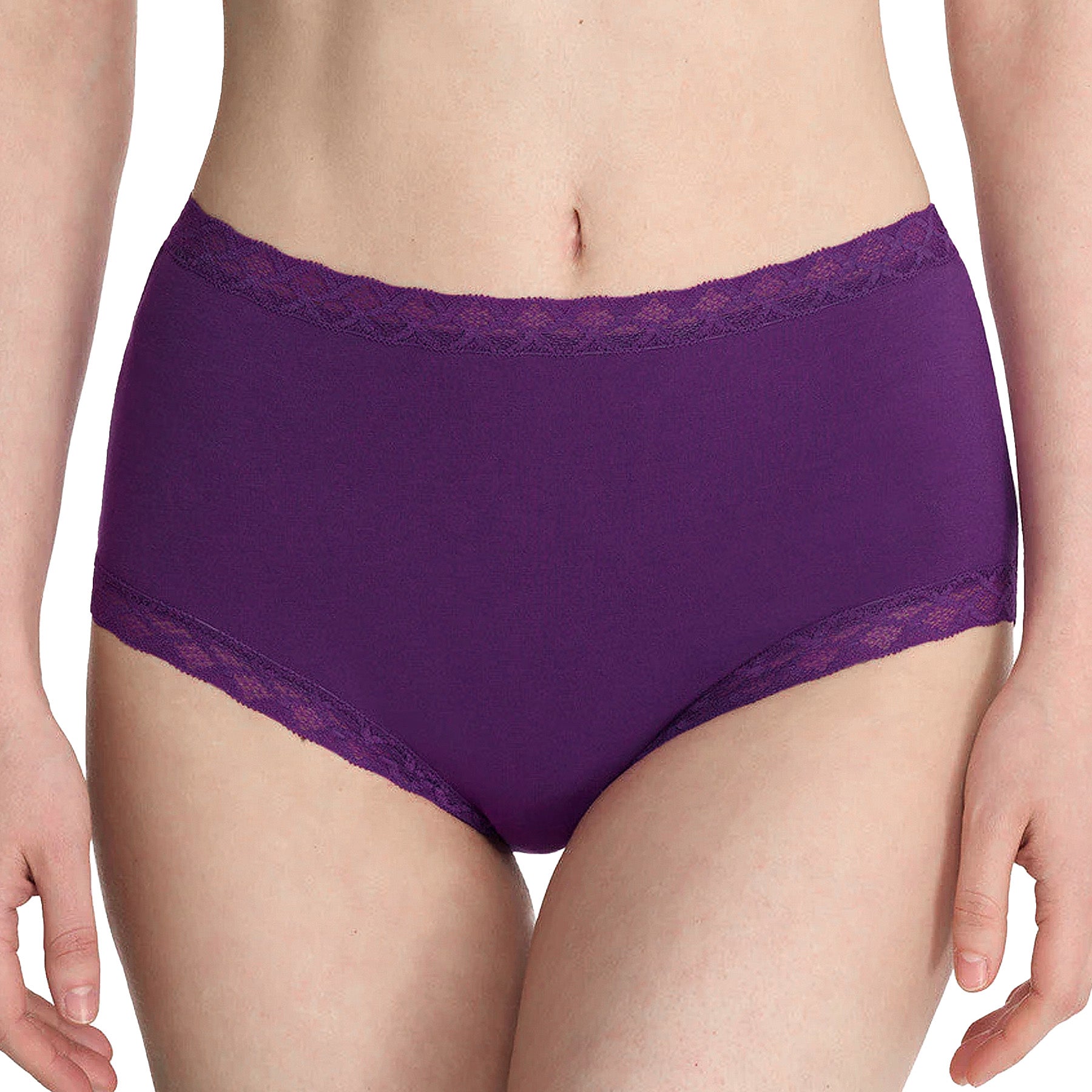 Natori Bliss Cotton Full Brief Panty 755058 Vivid Grape Front