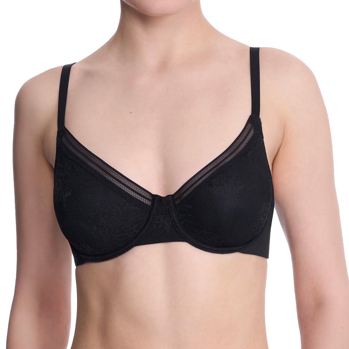Natori Love Lace Underwire T-Shirt Bra 724351 Black Front
