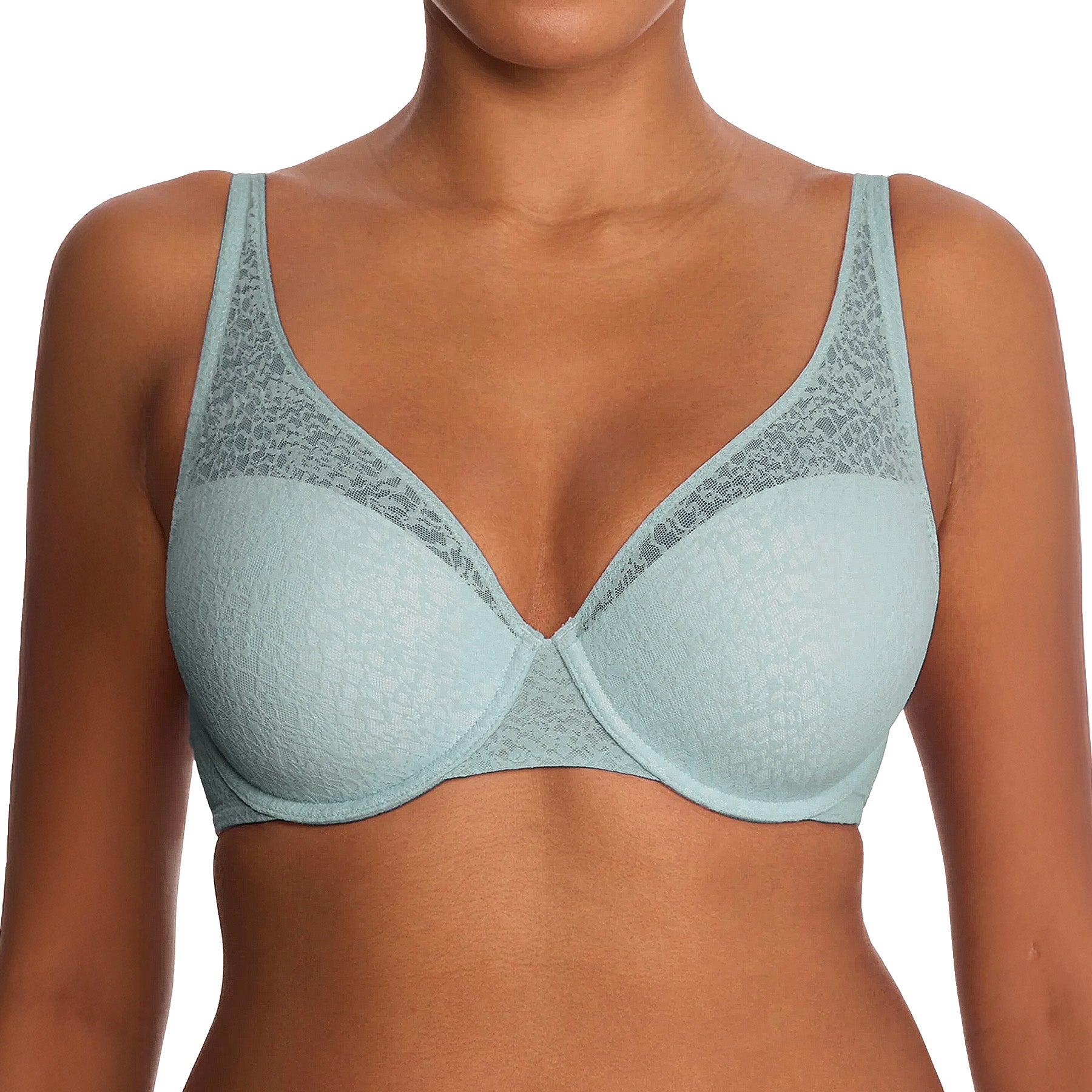Natori Pretty Smooth Full Fit Underwire Bra 731318 Blue Meadow Front