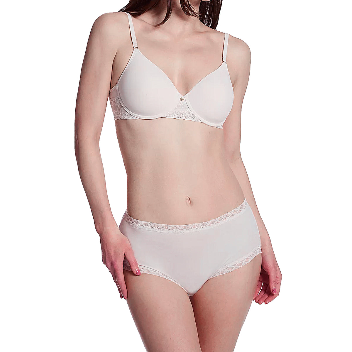 Natori Bliss Cotton Full Brief Panty 755058 Coconut Set