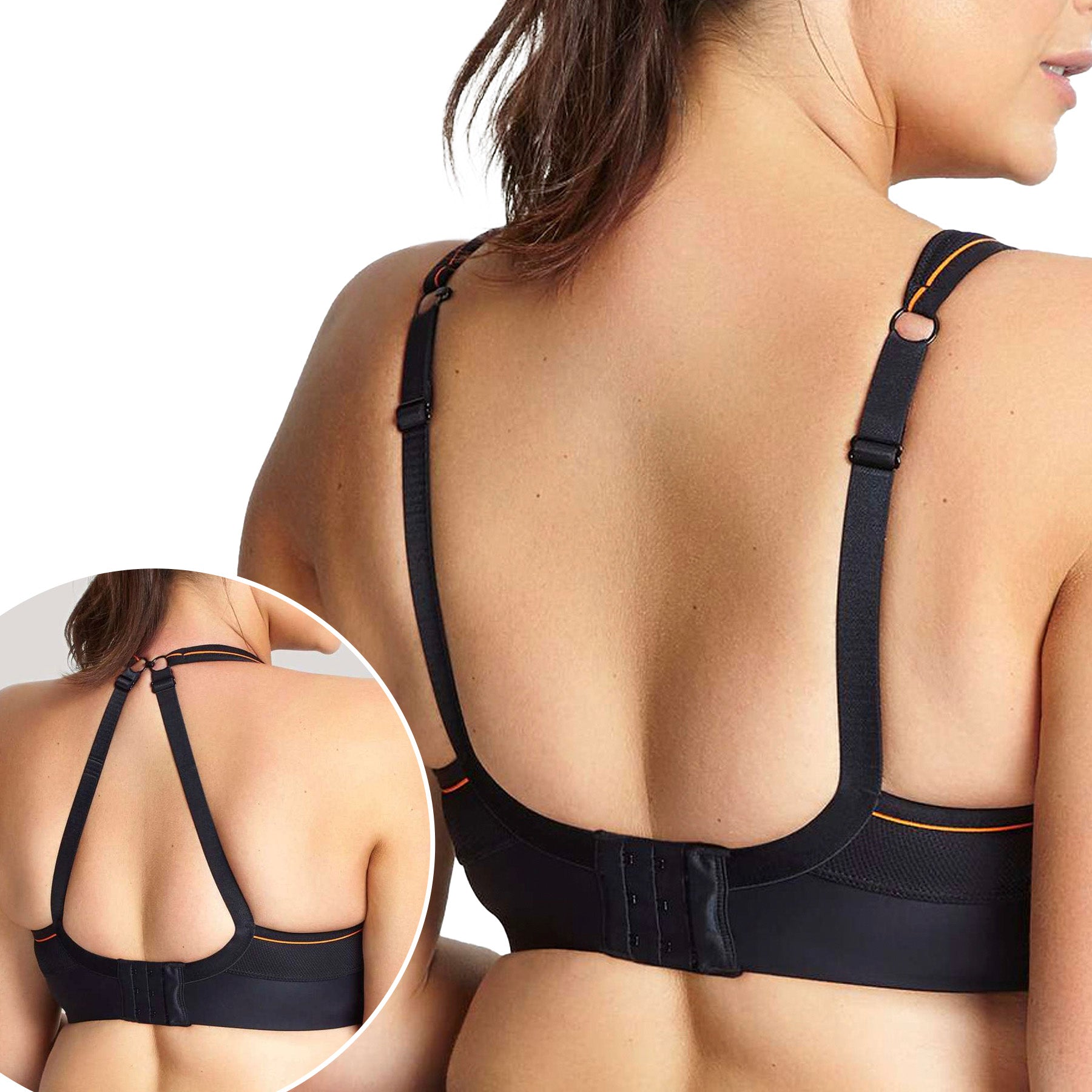 Panache Sculptresse Non Padded Sports Bra 9441 Black Back