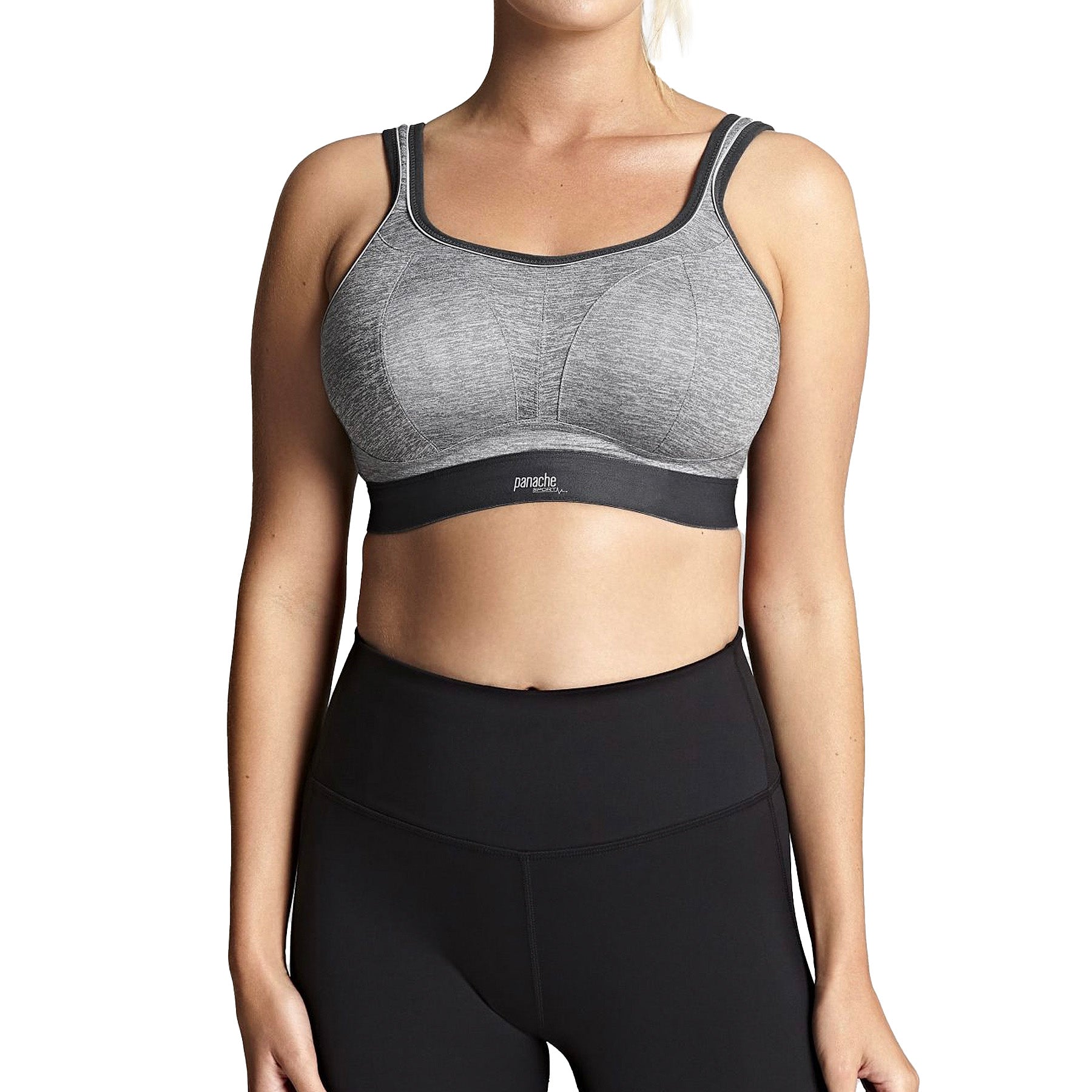 Panache Sculptresse Non Padded Sports Bra 9441 Charcoal Marl Set