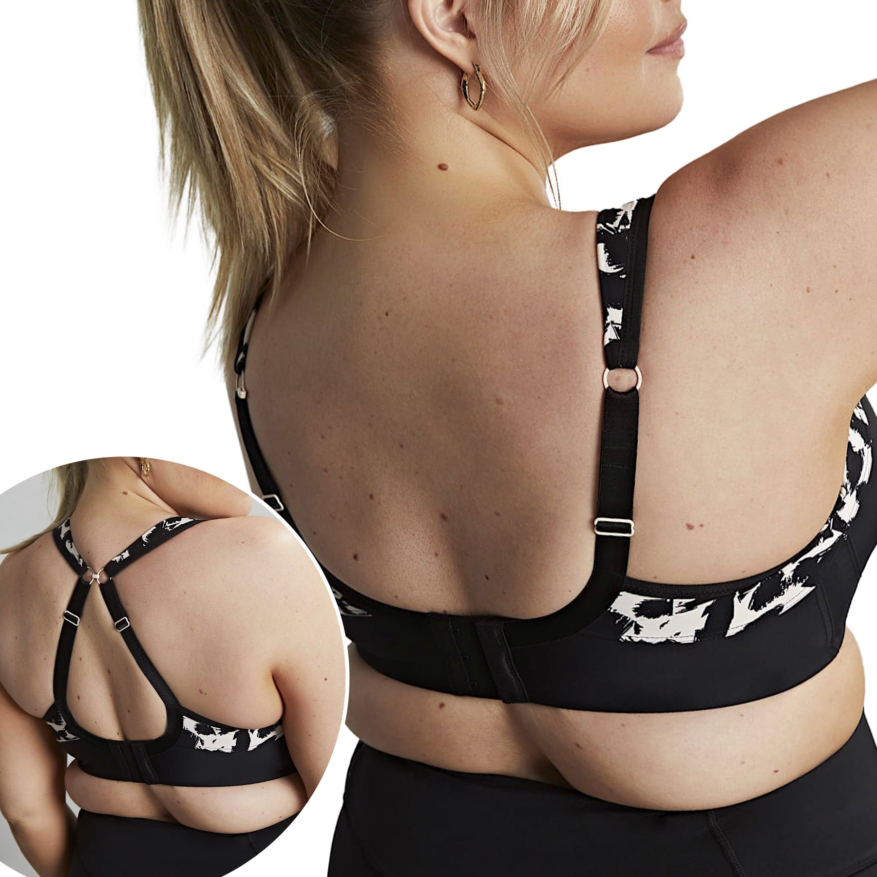 Panache Sculptresse Non Padded Sports Bra 9441 Mono Print Back