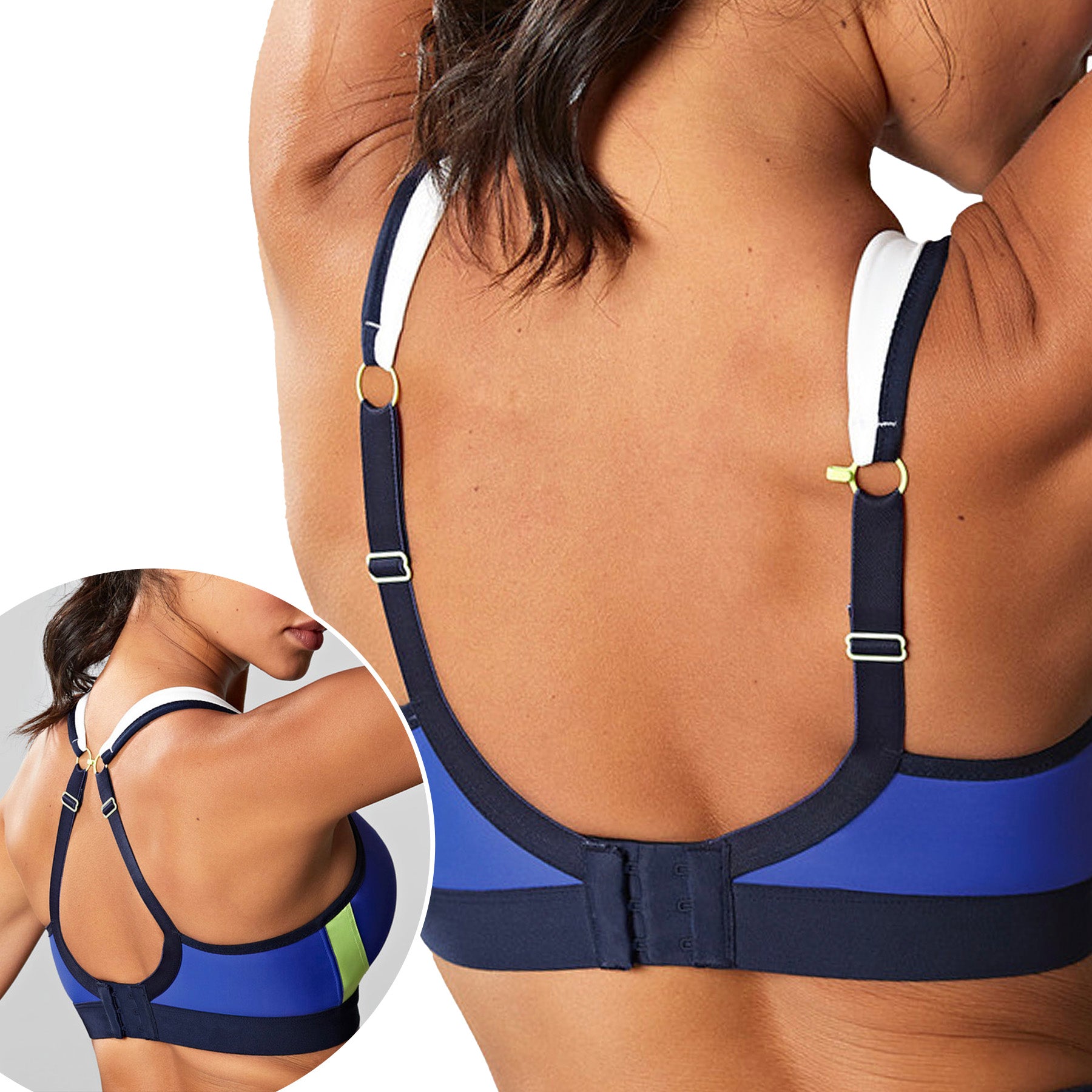 Panache Non Wired Sports Bra 7341B Blue Back