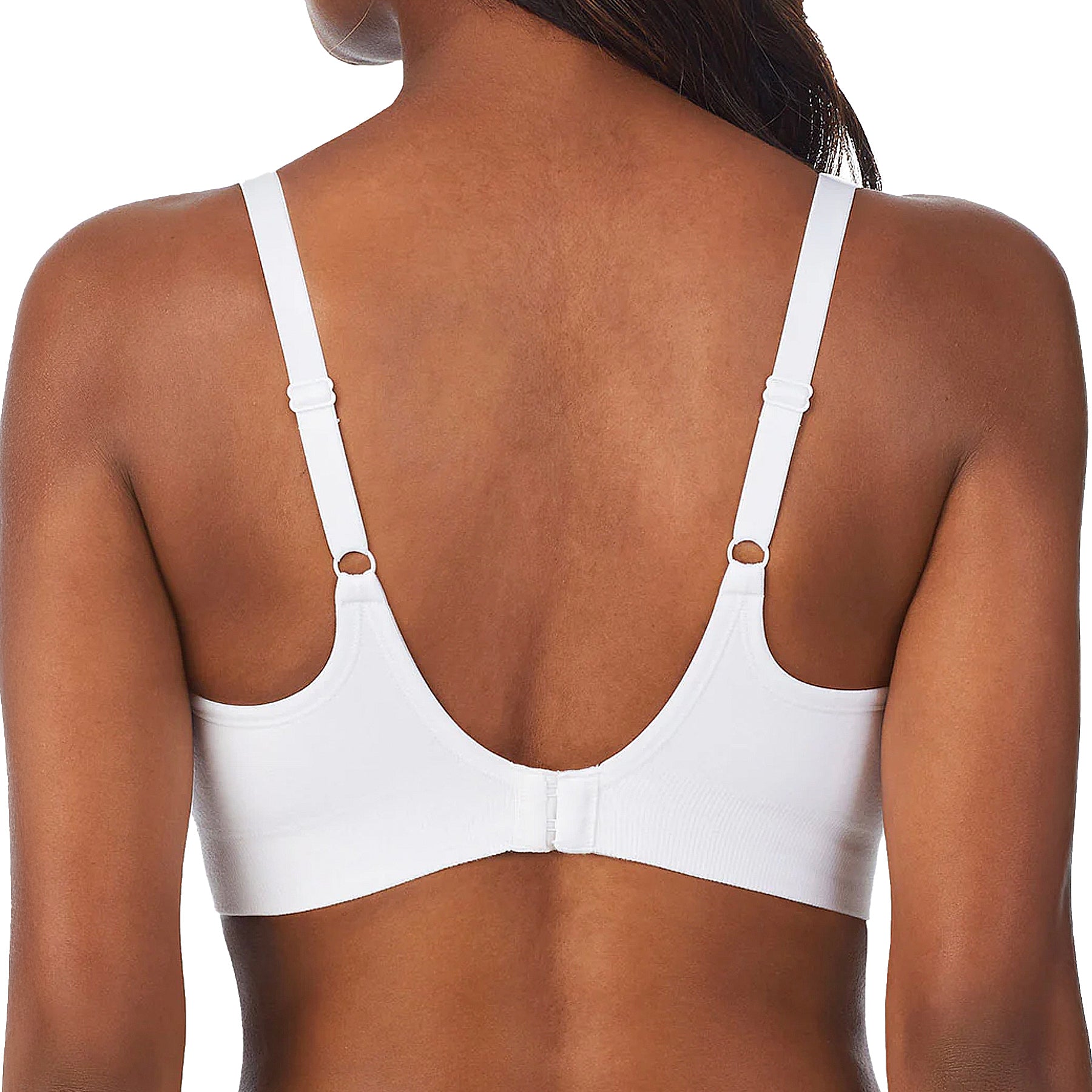 OnGossamer G3320 Cabana Cotton Seamless Built Up Wirefree Bra White Back