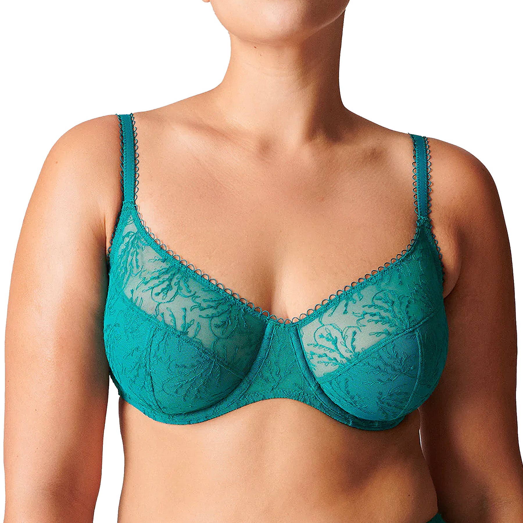 Simone Perele Opaline Full Cup Bra 1B2320 Emerald Green Front
