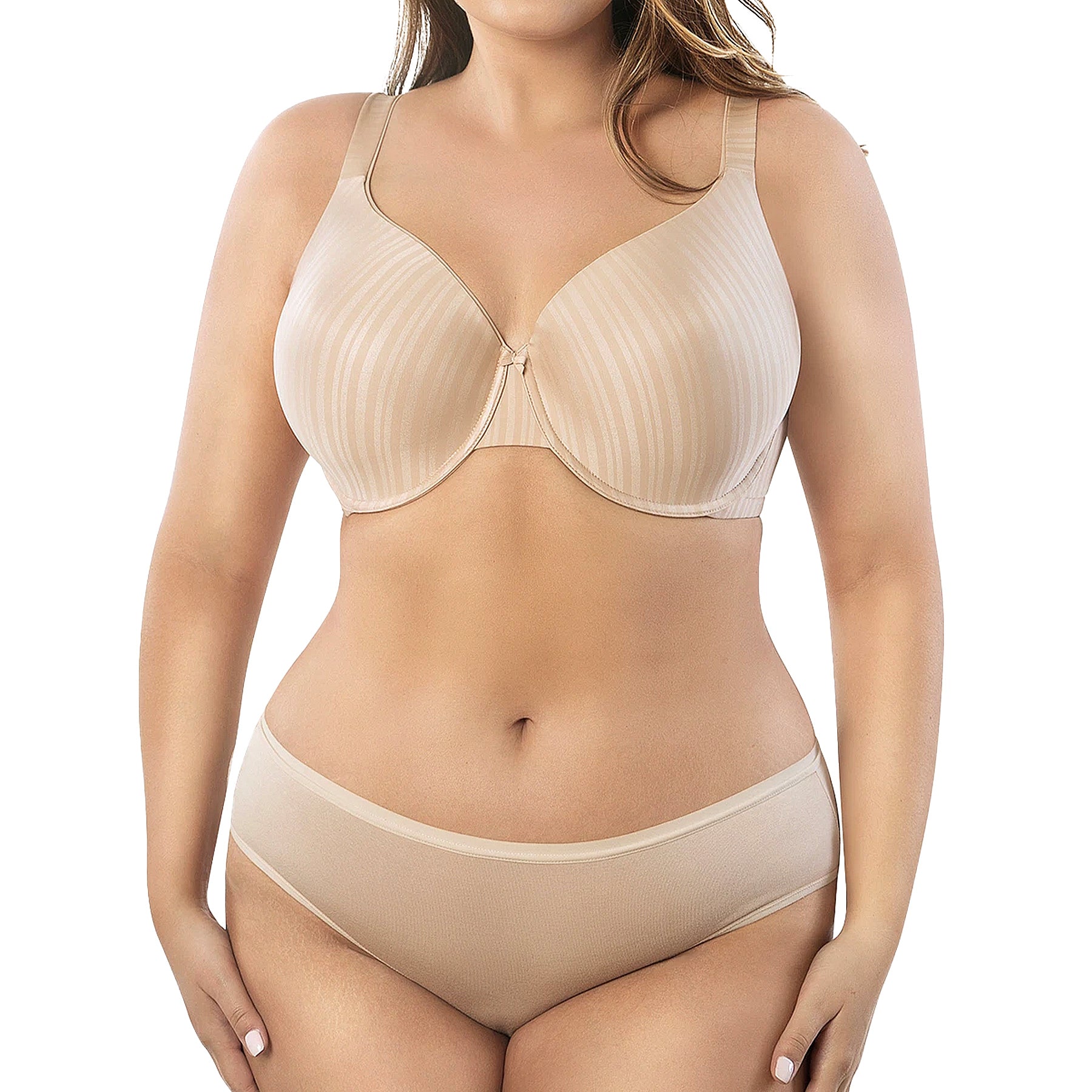 Parfait Aline Full Coverage T-Shirt Bra P5251 Nude Set