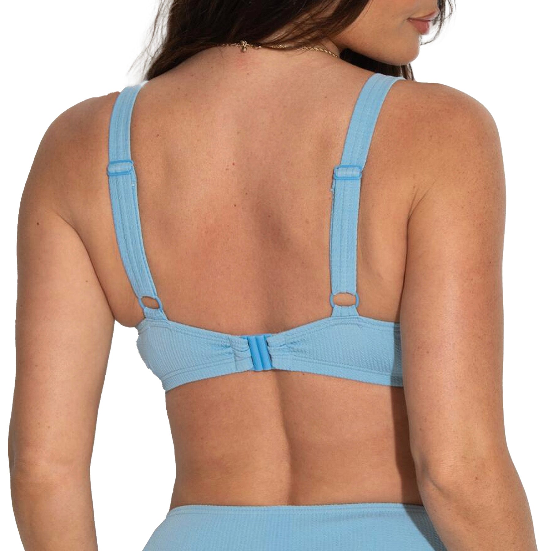 Pour Moi Cali Recycled Hidden Underwired Top PM26401 Ocean Blue Back