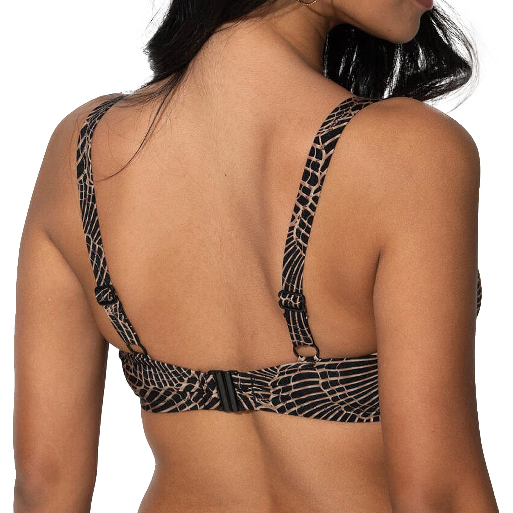 Pour Moi Samoa Non Padded Underwired Bikini Top PM20921 Black Gold Back