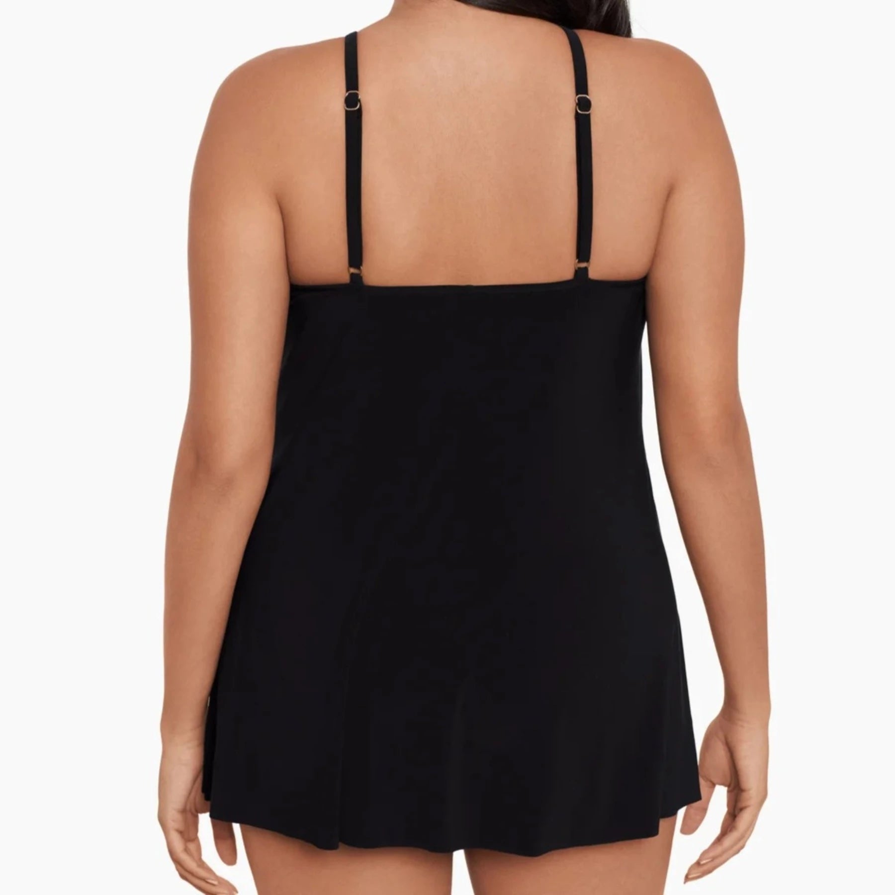 Parker Plus Size One Piece Swim Dress 6006012W - Black