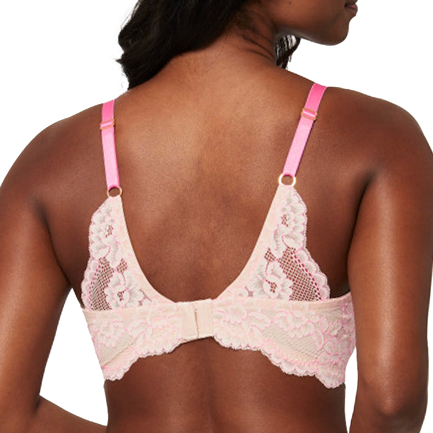 Montelle Pillow Talk Keyhole Balconette Bra 9514 Pink Back