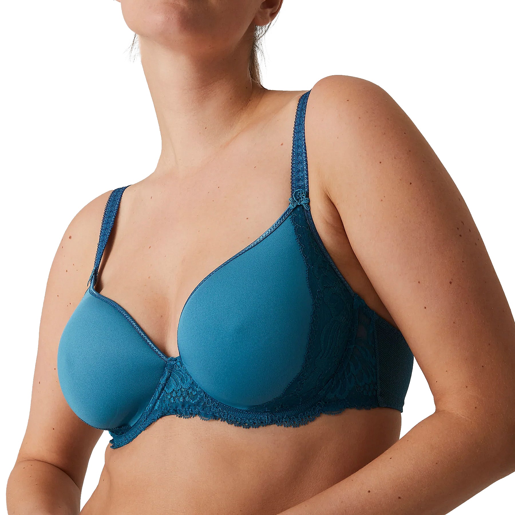 Simone Perele Promesse 3D Plunge Spacer Bra 12H315 - Baltic Blue