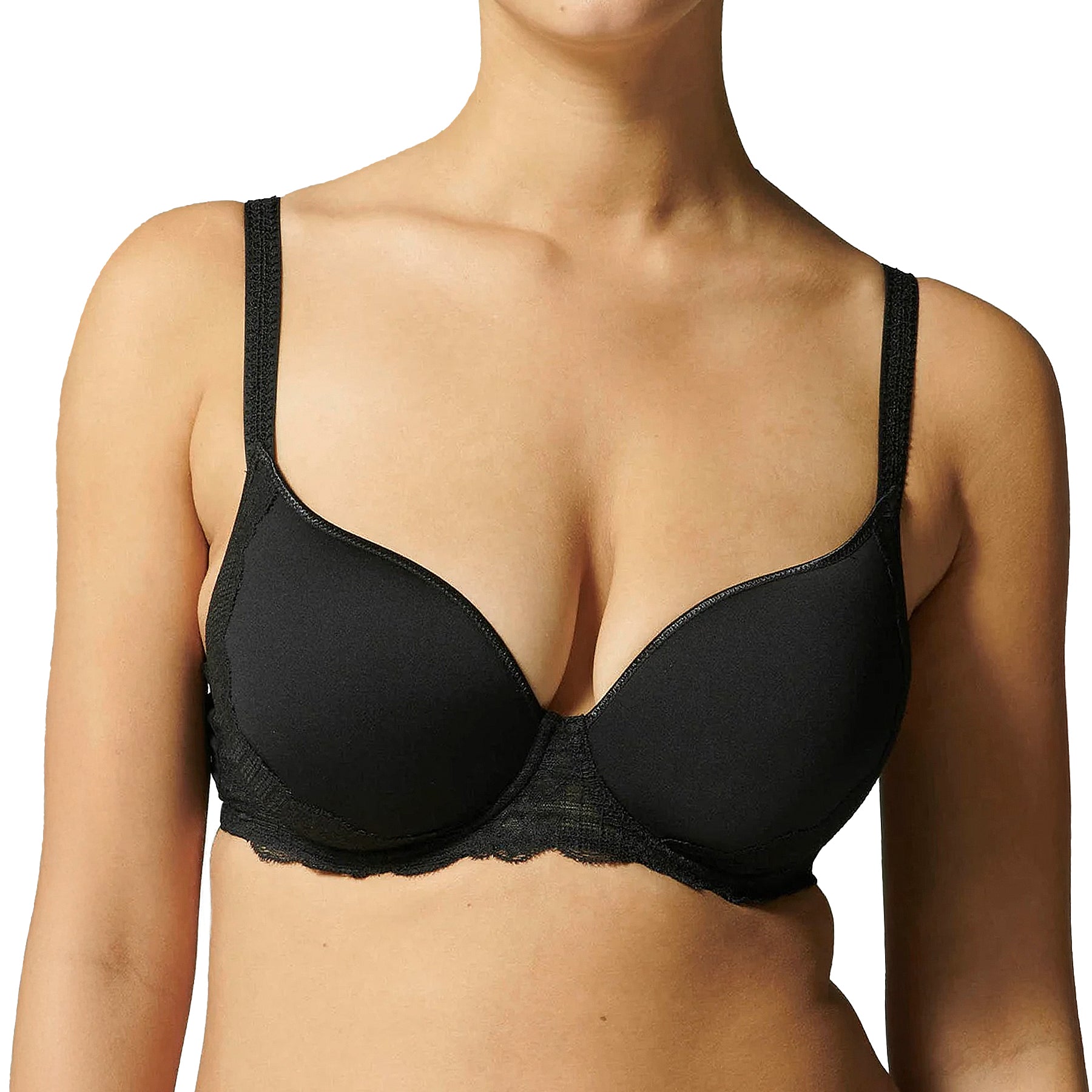 Simone Perele Reve 3D Plunge Bra 12Z316 Black Front
