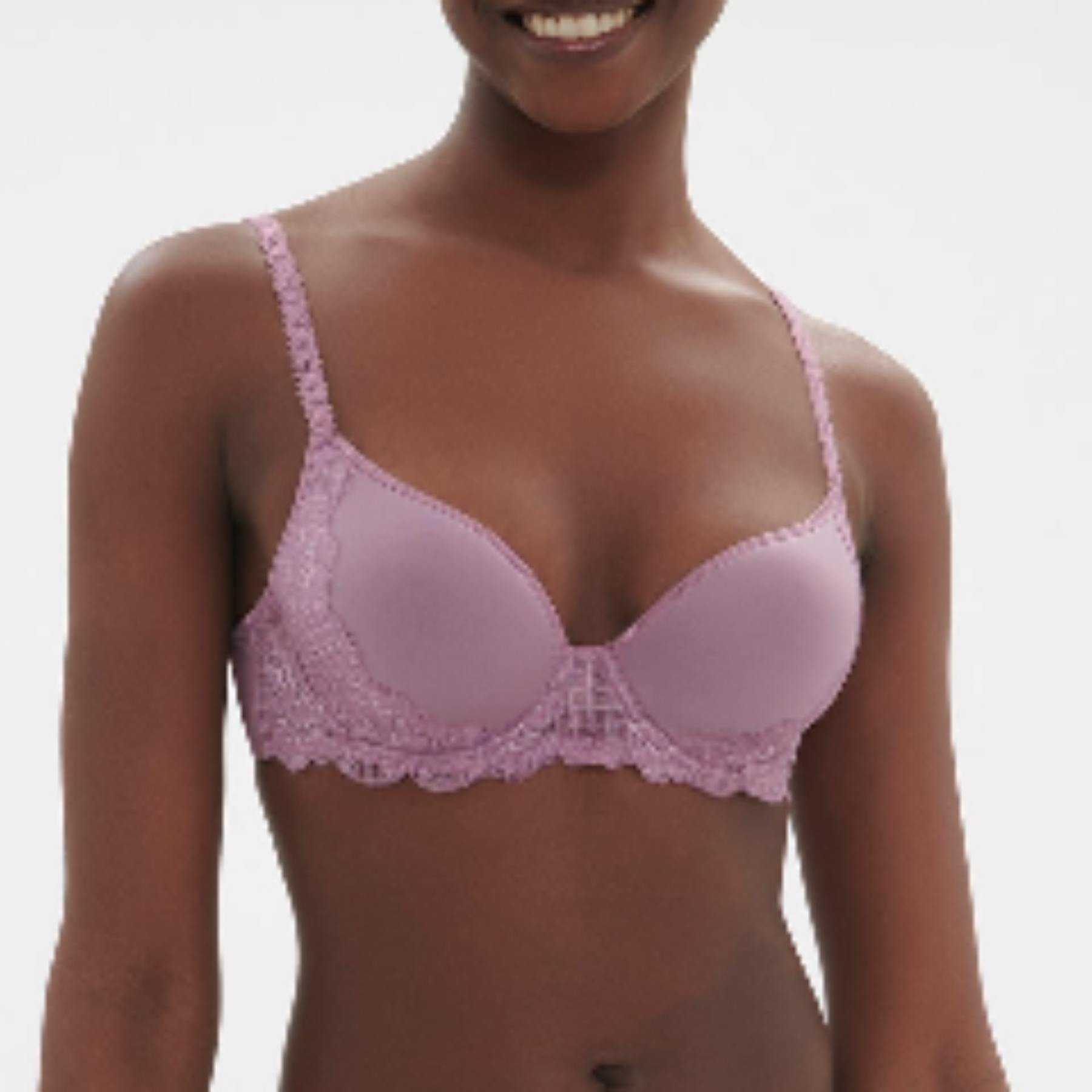 Simone Perele Reve 3D Plunge Bra 12Z316 - Mauve Glamour