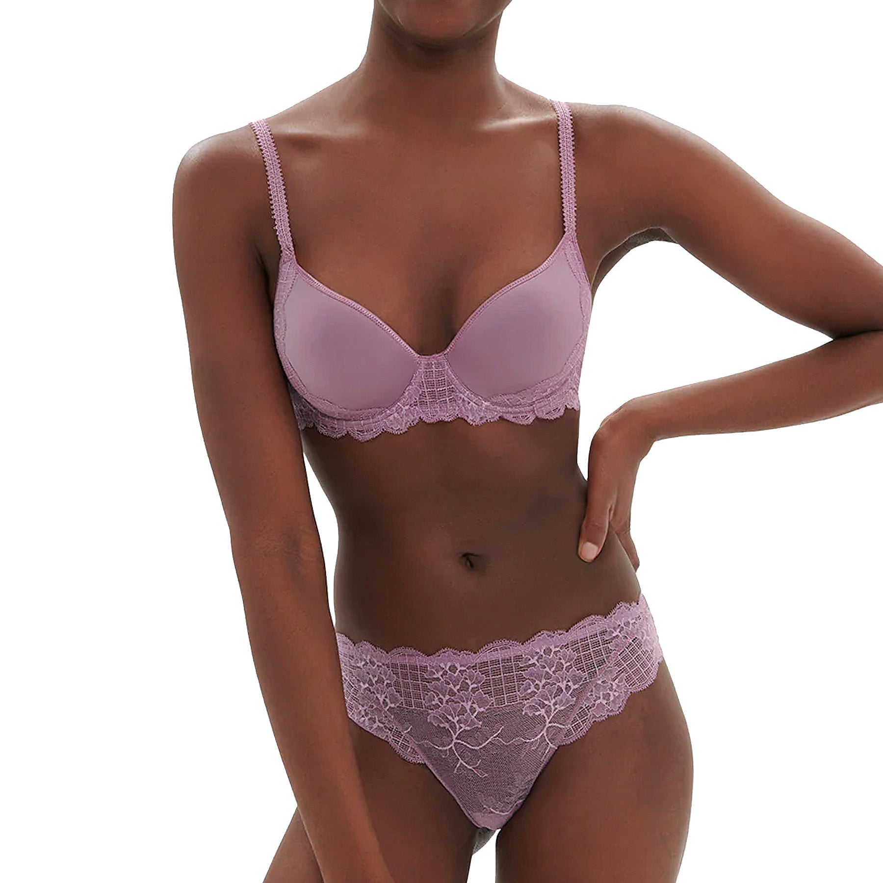 Simone Perele Reve Tanga 12Z710 Mauve Glamour Set