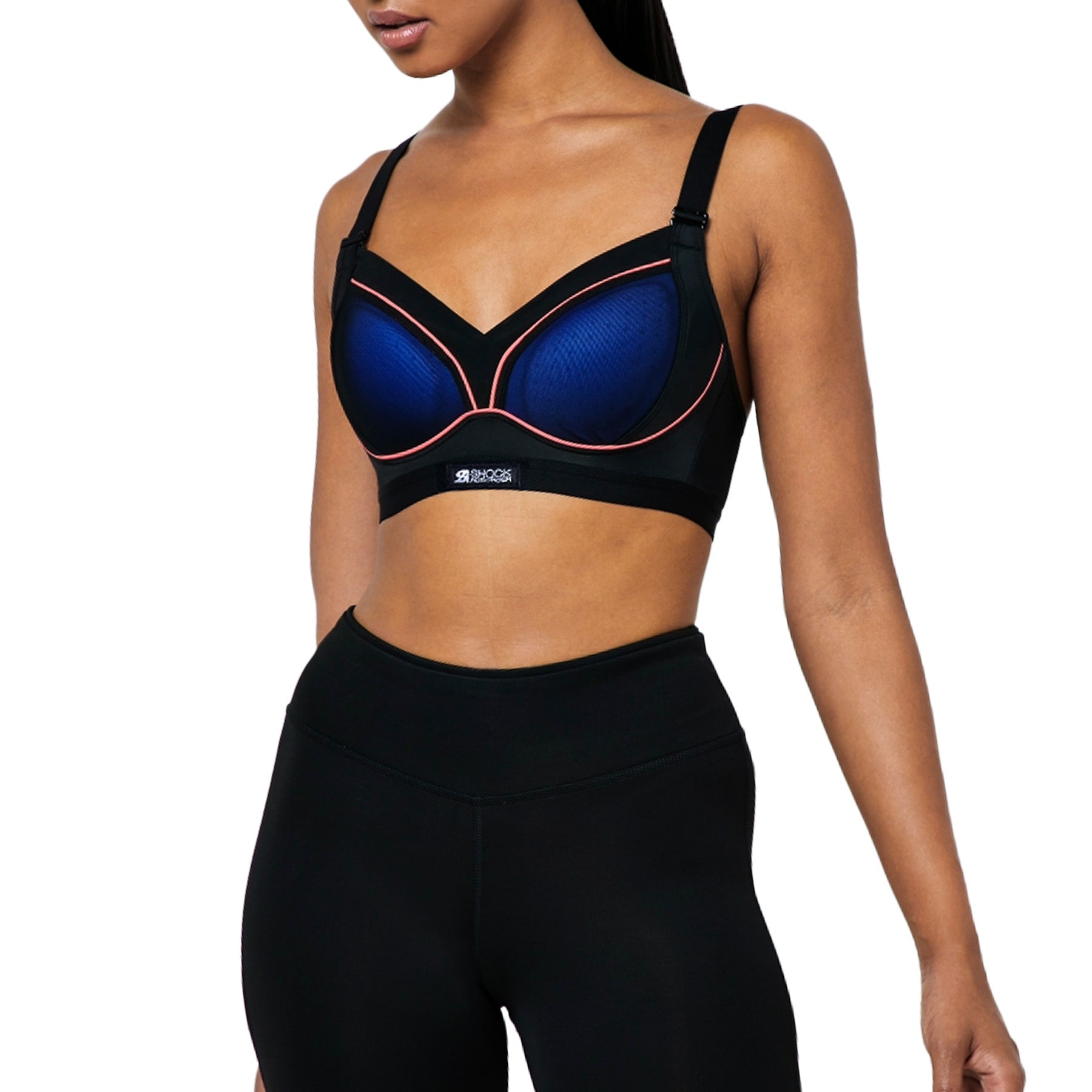 Shock Absorber Active Shaped Push Up Support Sports Bra S03Z6 Black Neon Set