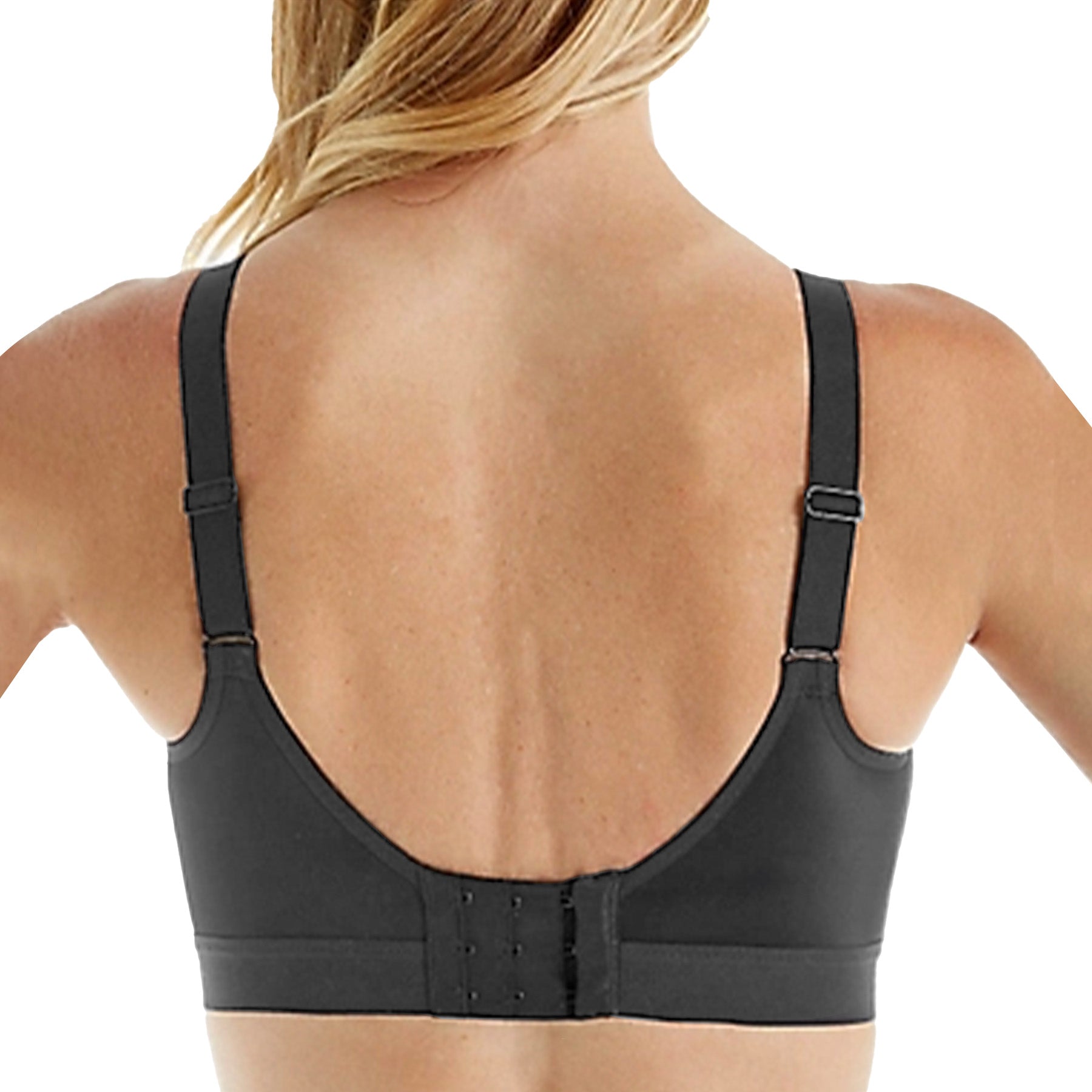 Shock Absorber Active Shaper Padded Support Sports Bra S015F/U10015 Slate Grey Rear View