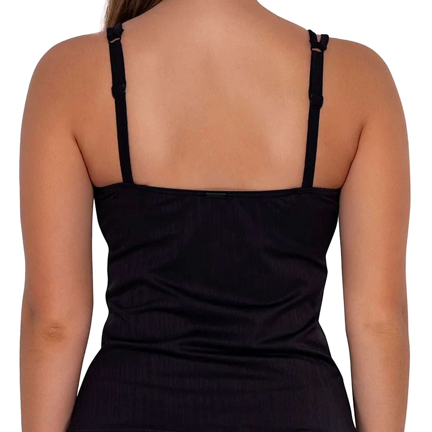 Sunsets Taylor Tankini Top 75 Black Seagrass Texture Back