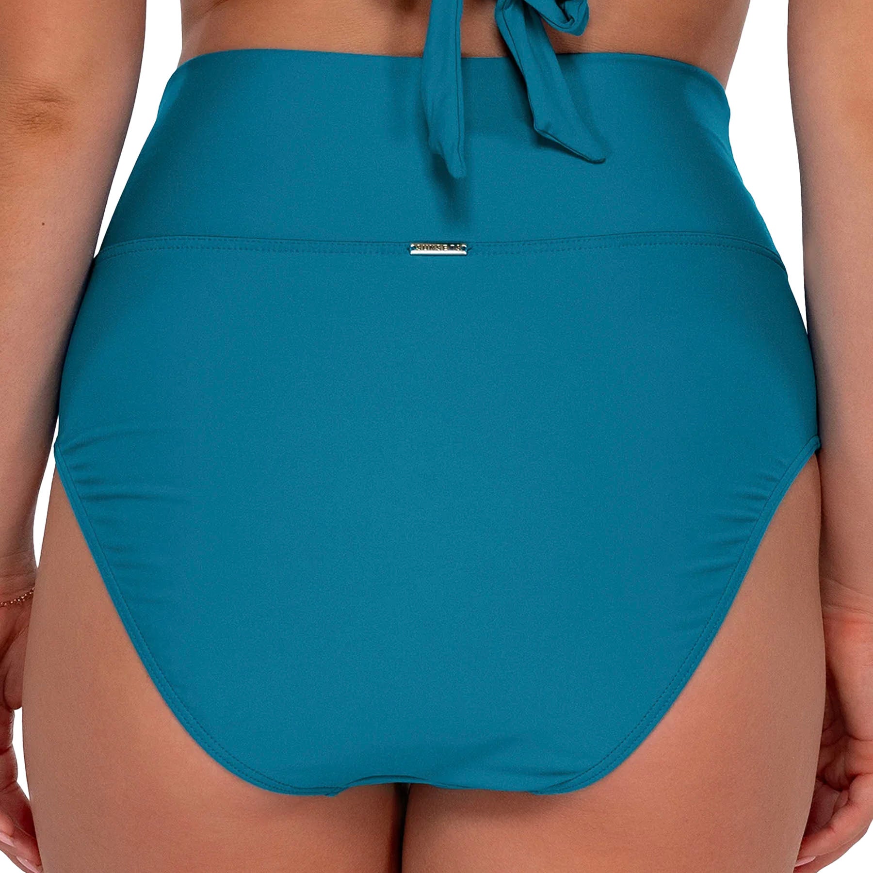Sunsets Hannah High Waist Bikini Bottom 33B Avalon Teal Back