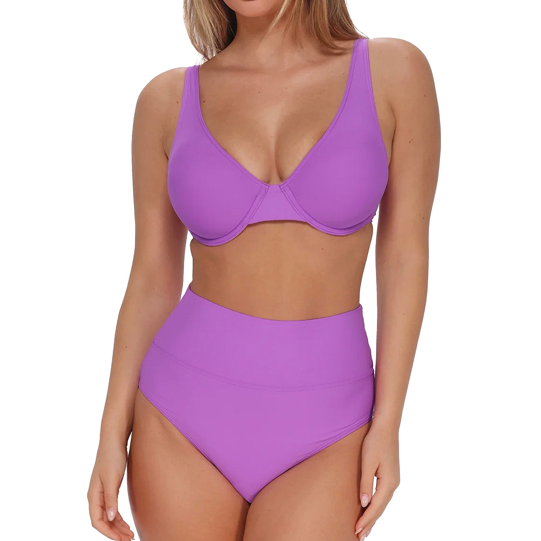 Sunsets Hannah High Waist Bikini Bottom 33B Berry Burst Set