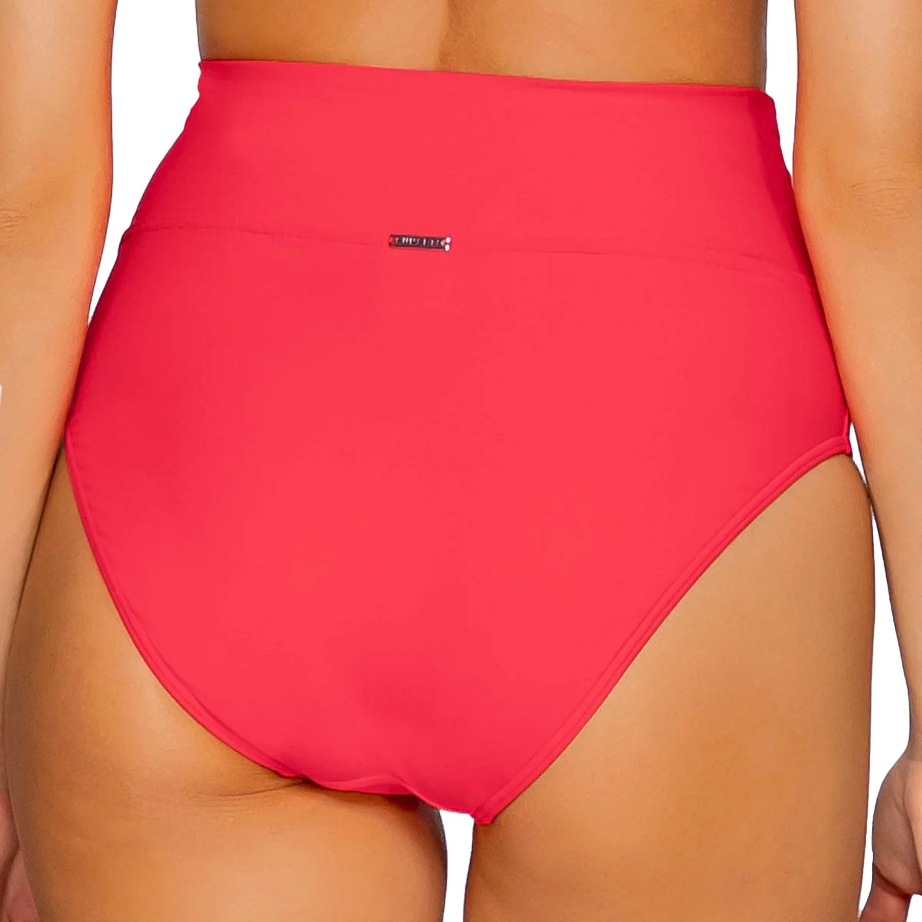 Sunsets Hannah High Waist Bikini Bottom 33B Geranium Back